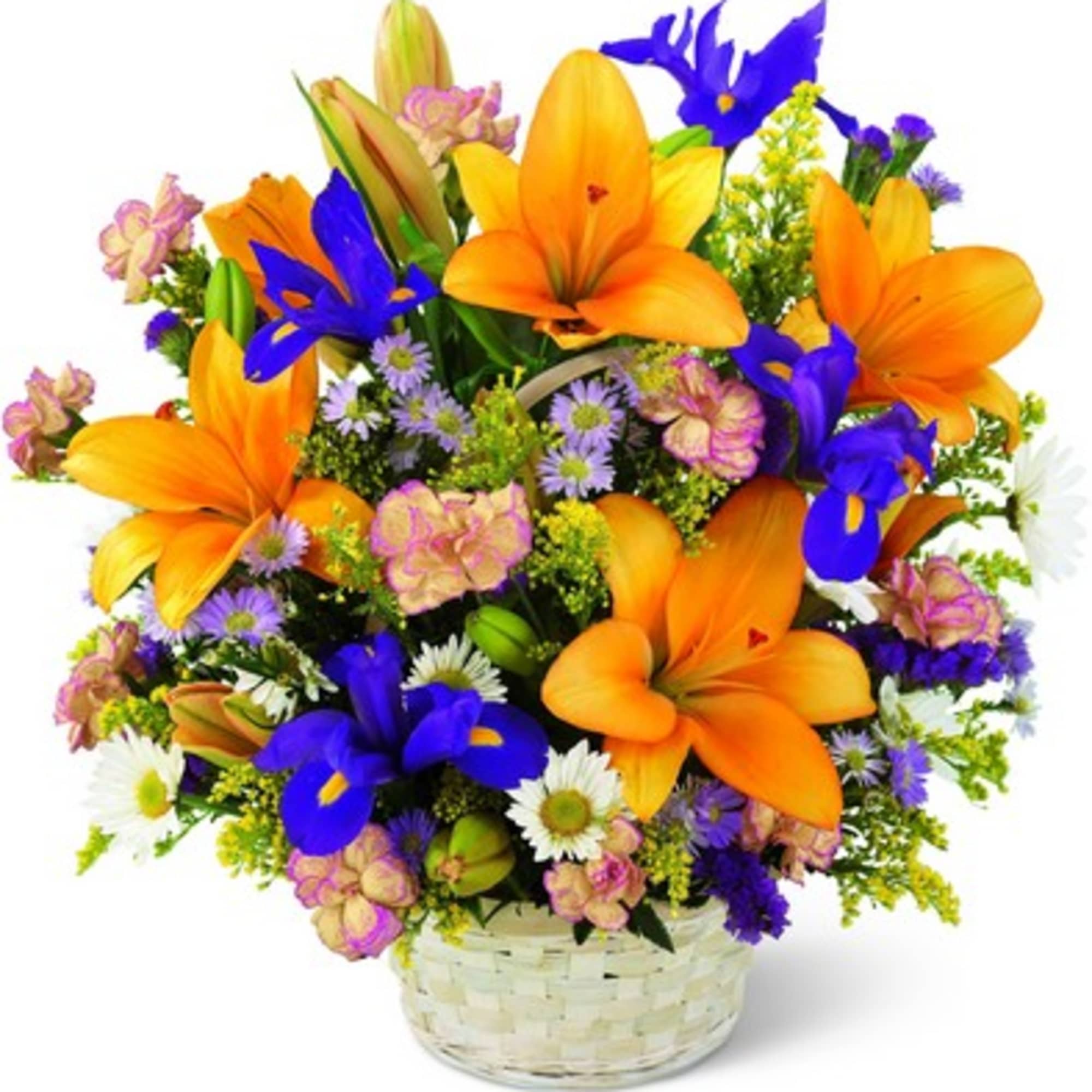This garden basket is a display of the bright colors of nature. This garden basket is a display of the bright colors of nature.