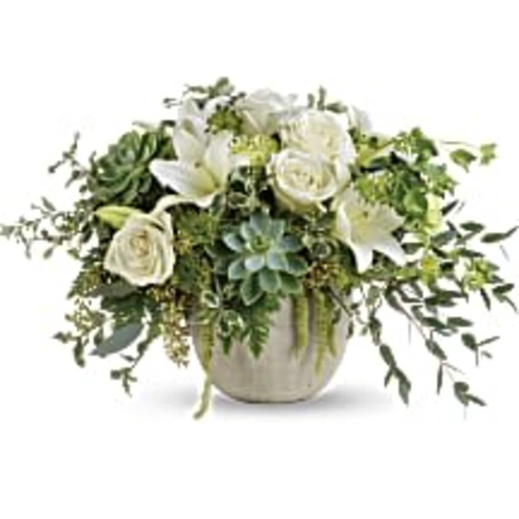 Bring flourishing beauty to any occasion with this naturally elegant arrangement of