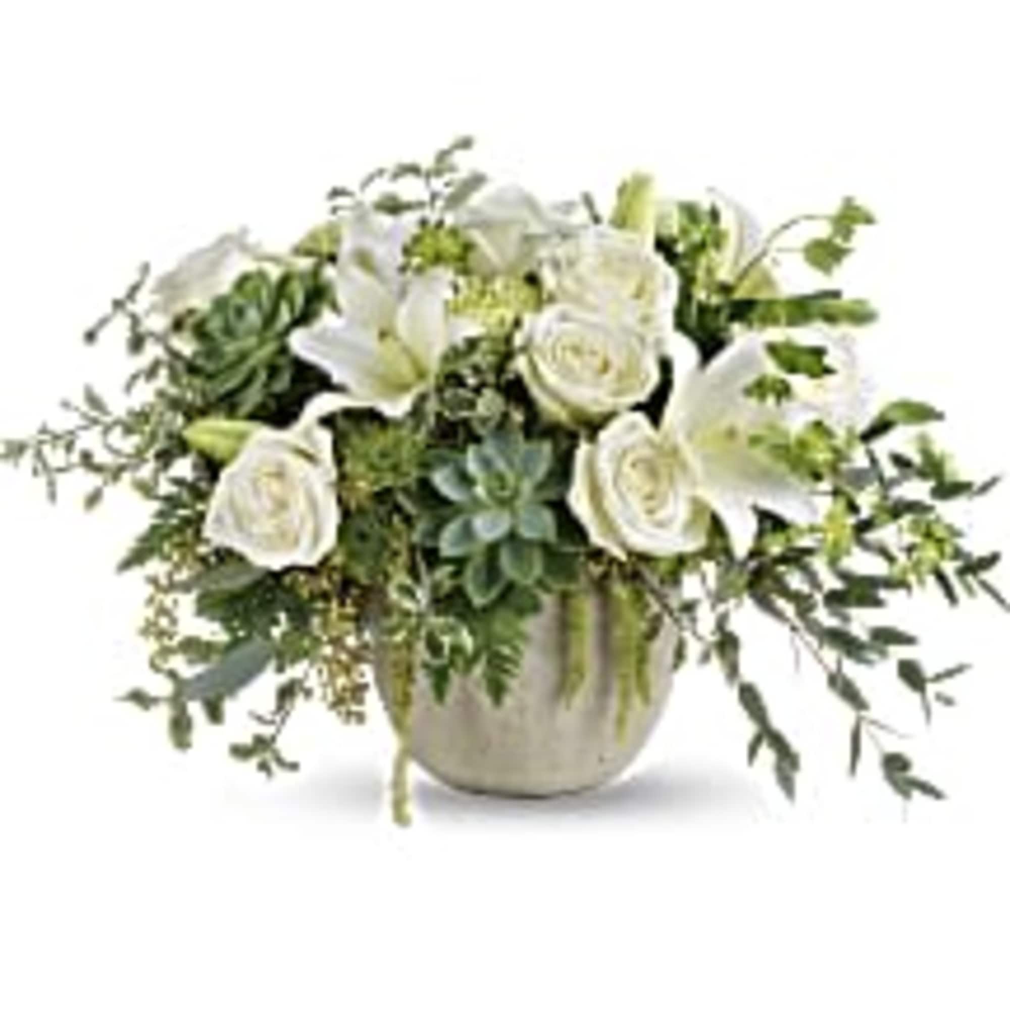 Bring flourishing beauty to any occasion with this naturally elegant arrangement of