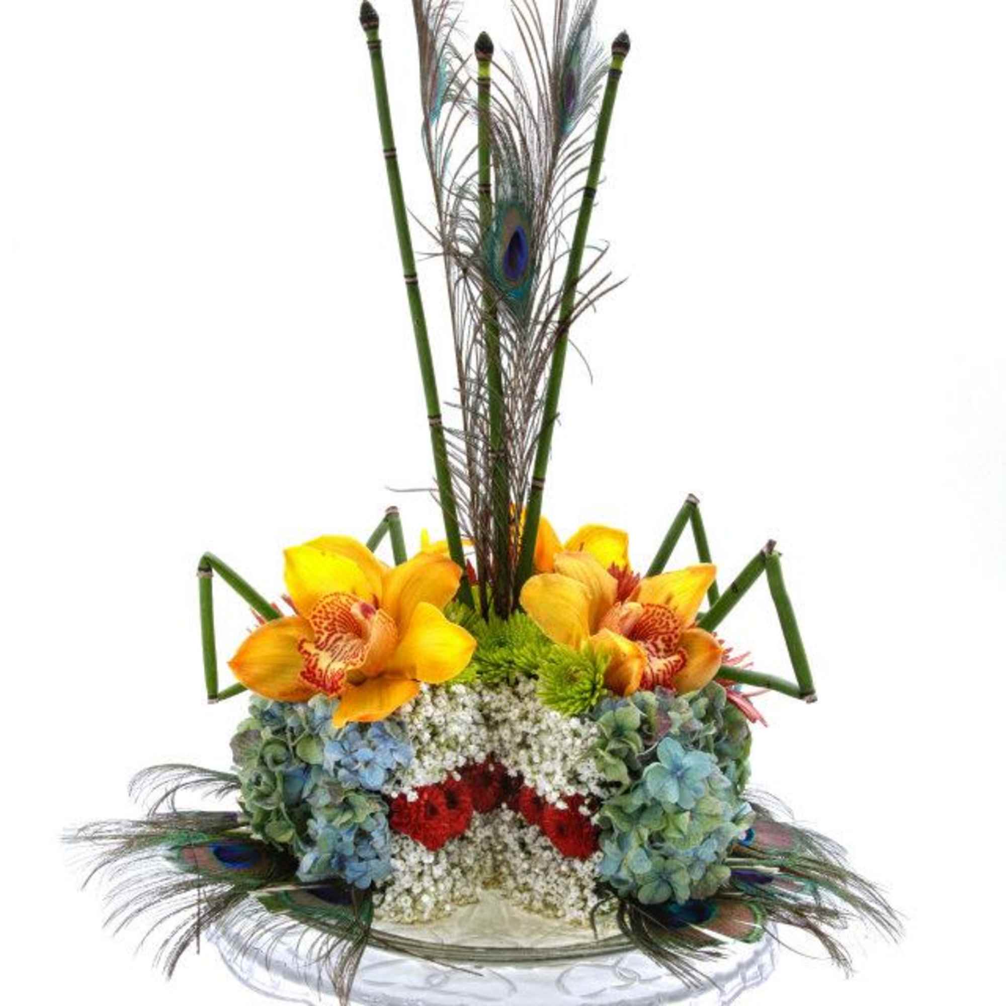 Gorgeous floral birthday cake made custom by the owner of Fairbanks Florist