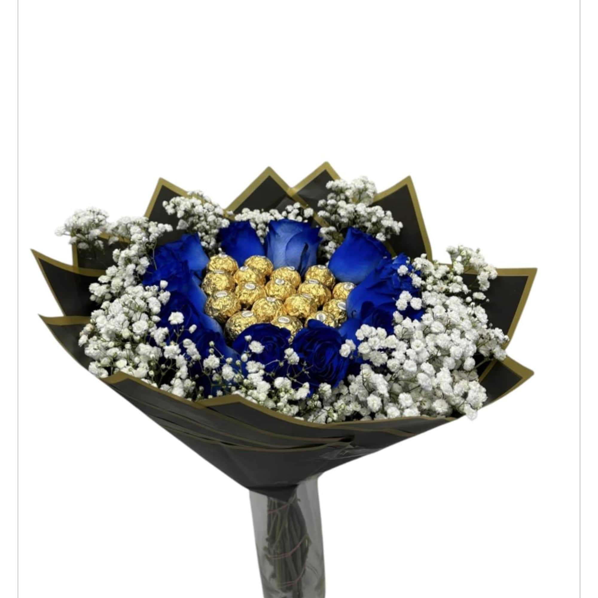 The blue bouquet is the gift you were looking for to surprise!!!(vase