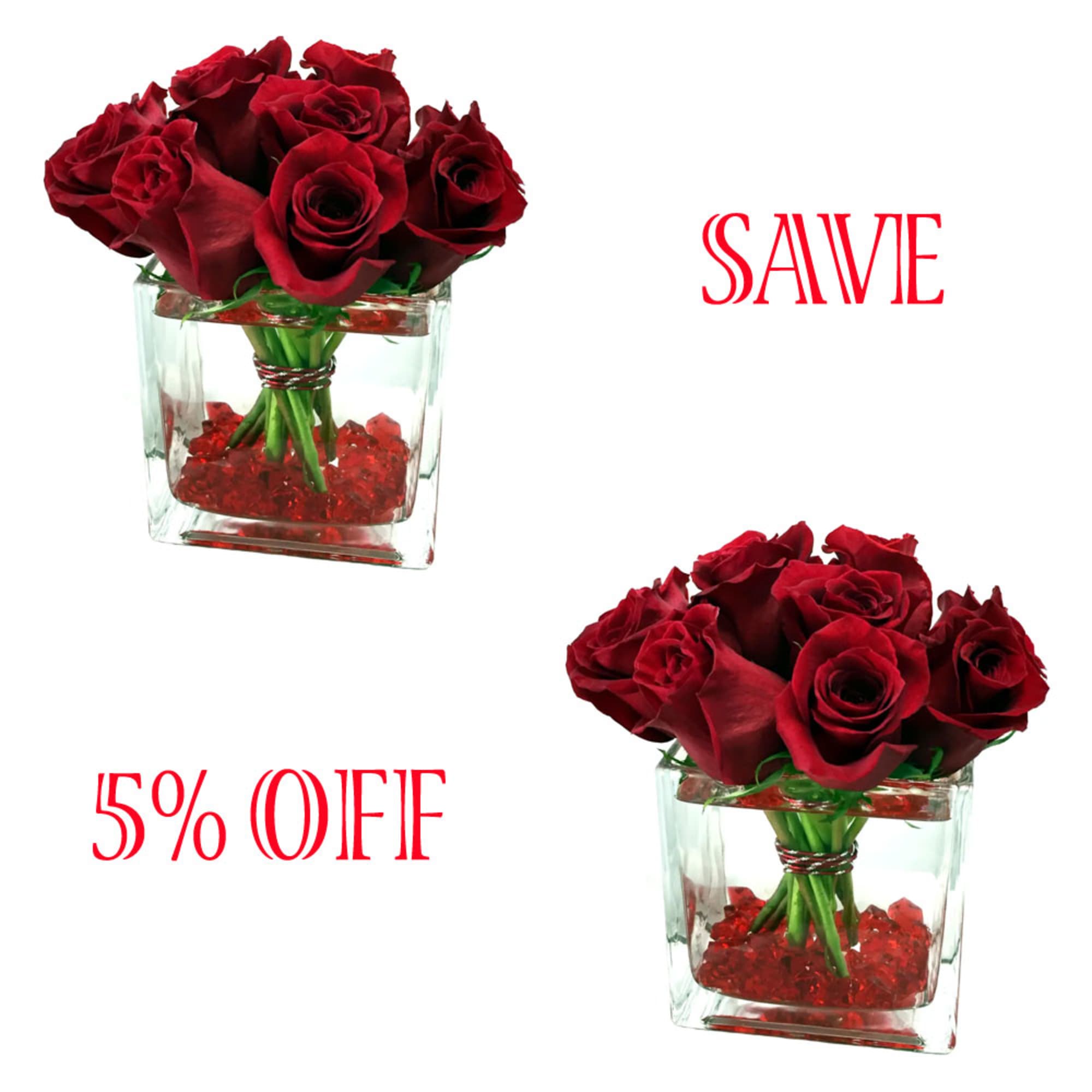 An enchanting display of premium red roses clustered together to make the