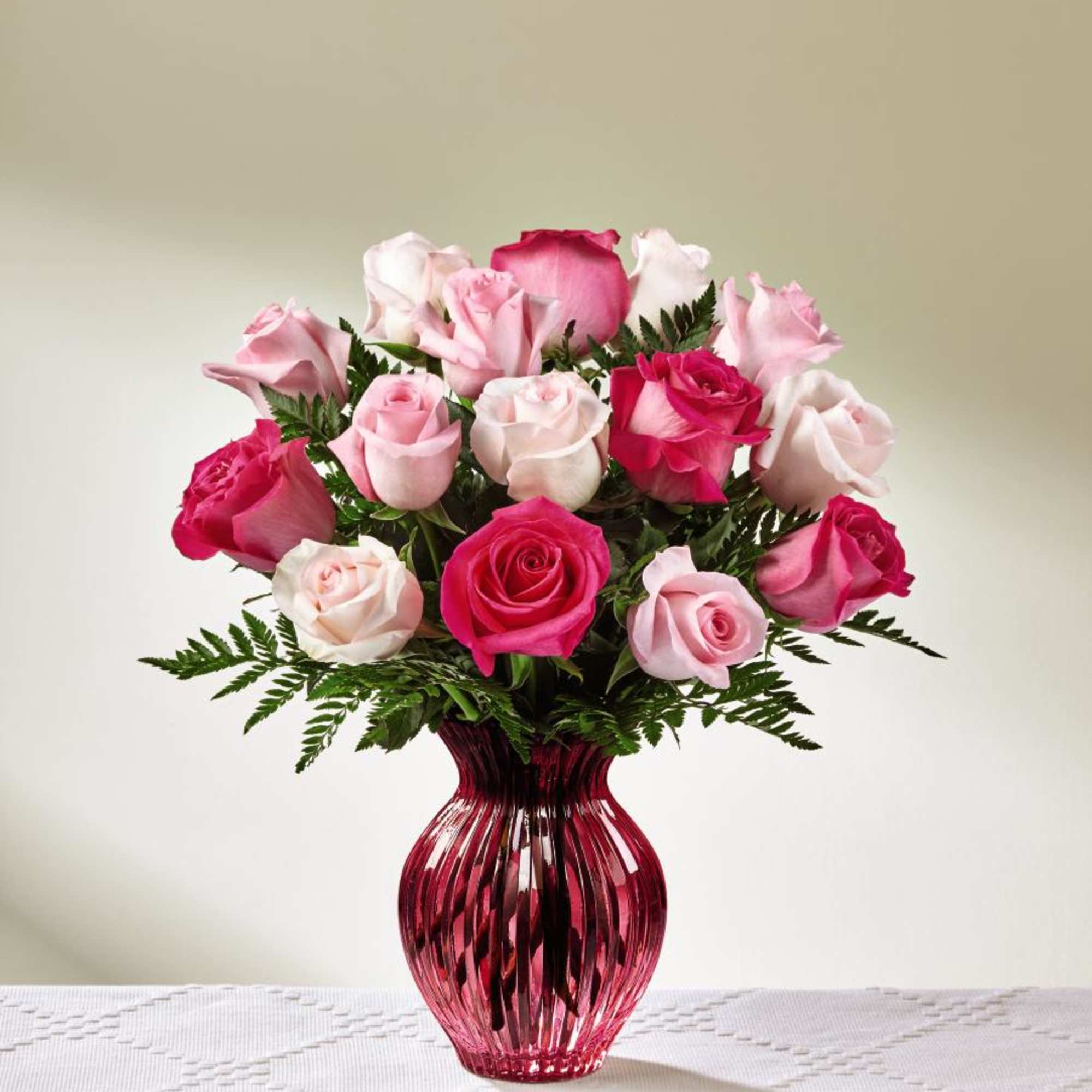 Perfectly pink in every way this stunning rose bouquet will have them