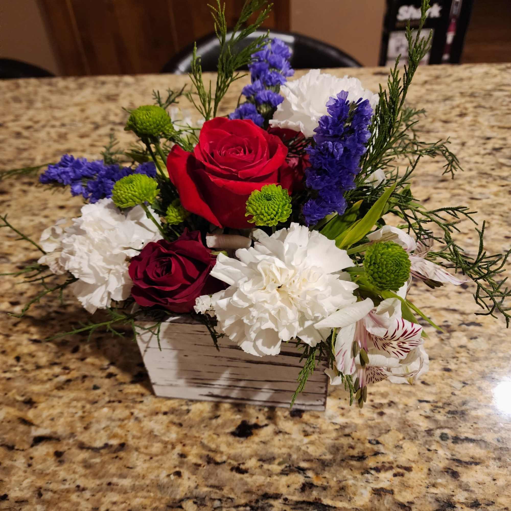 small box will come with a mix of winter greens, 3 red