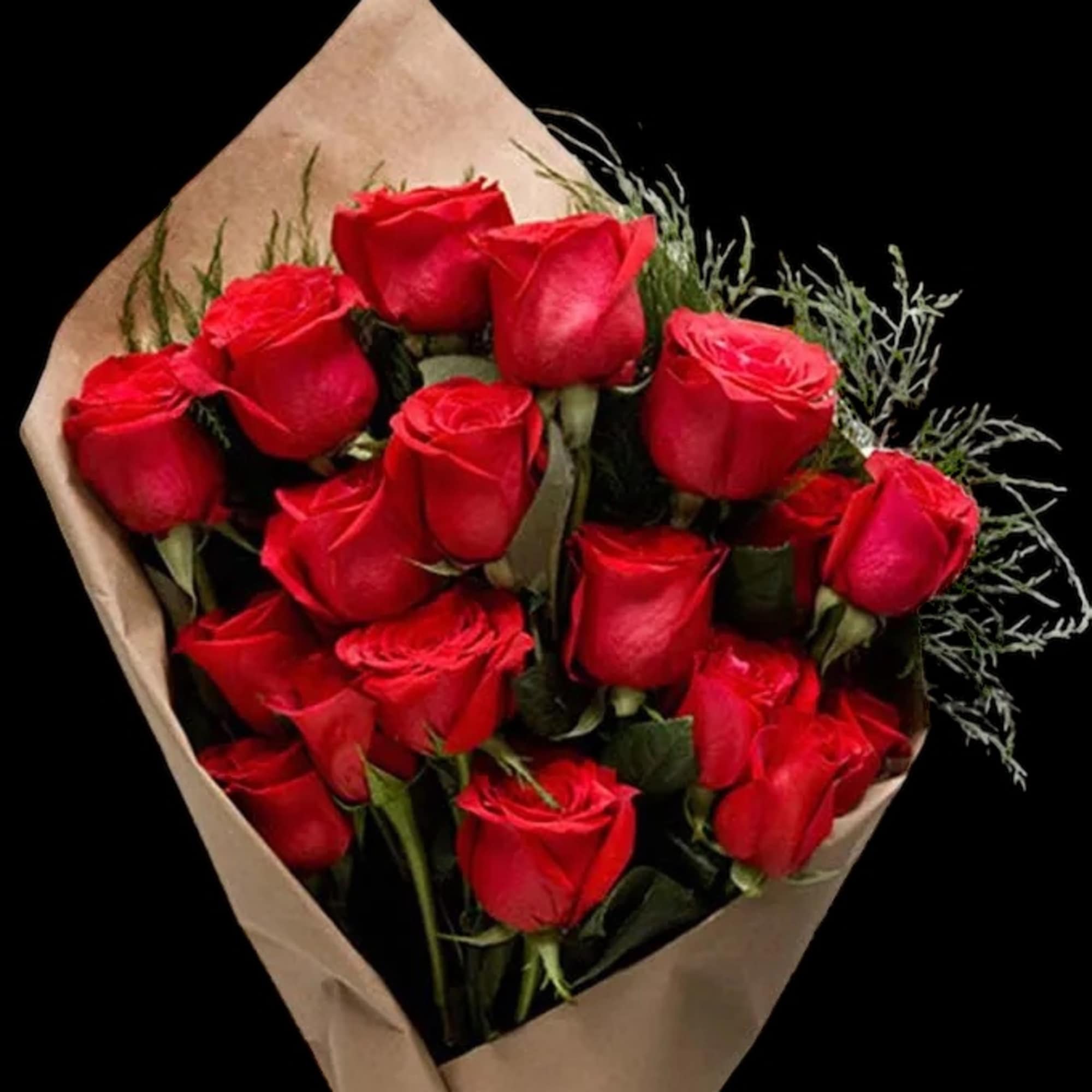 Wrapped roses bouquet 