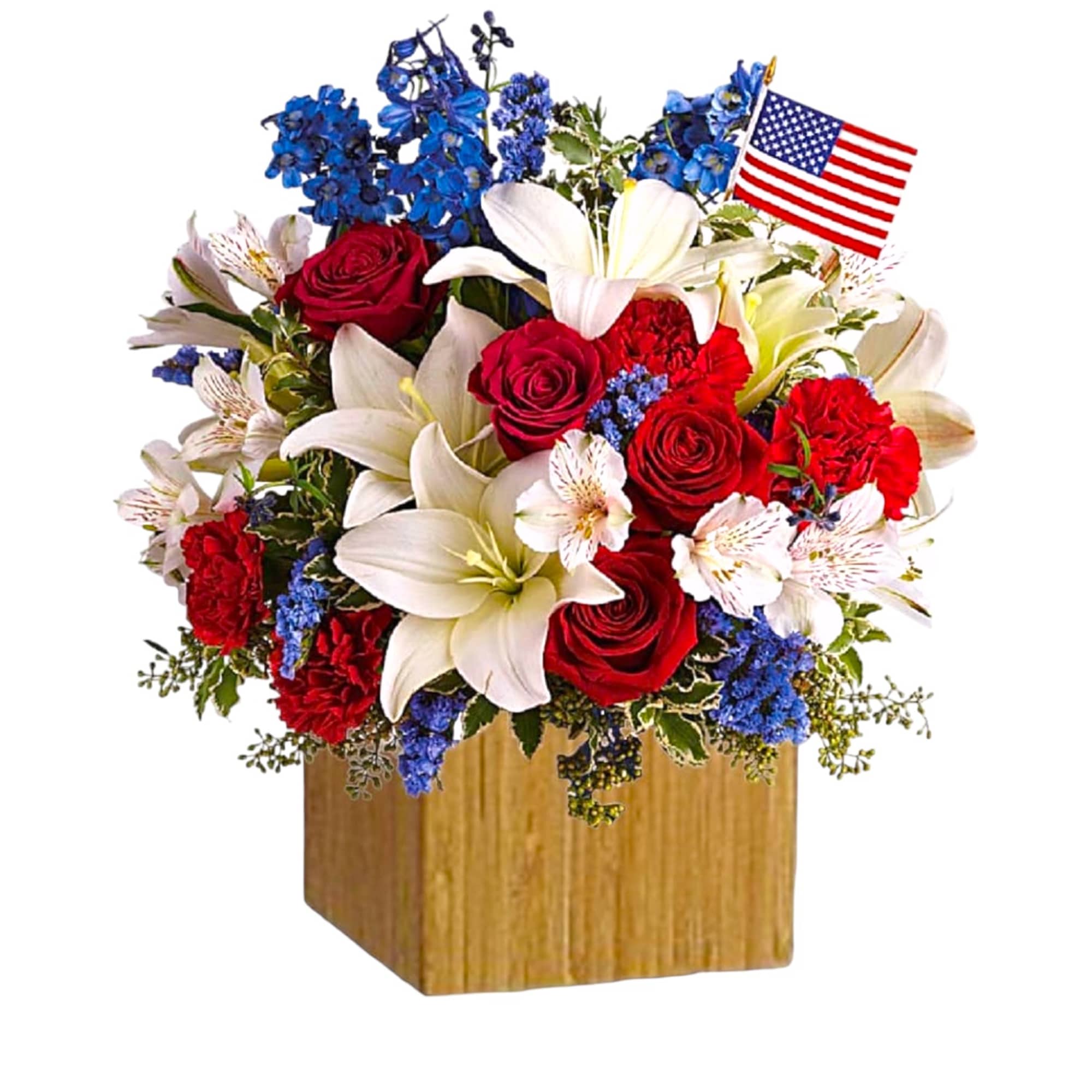 A patriotic pick to send a brave veteran, decorate your Fourth of
