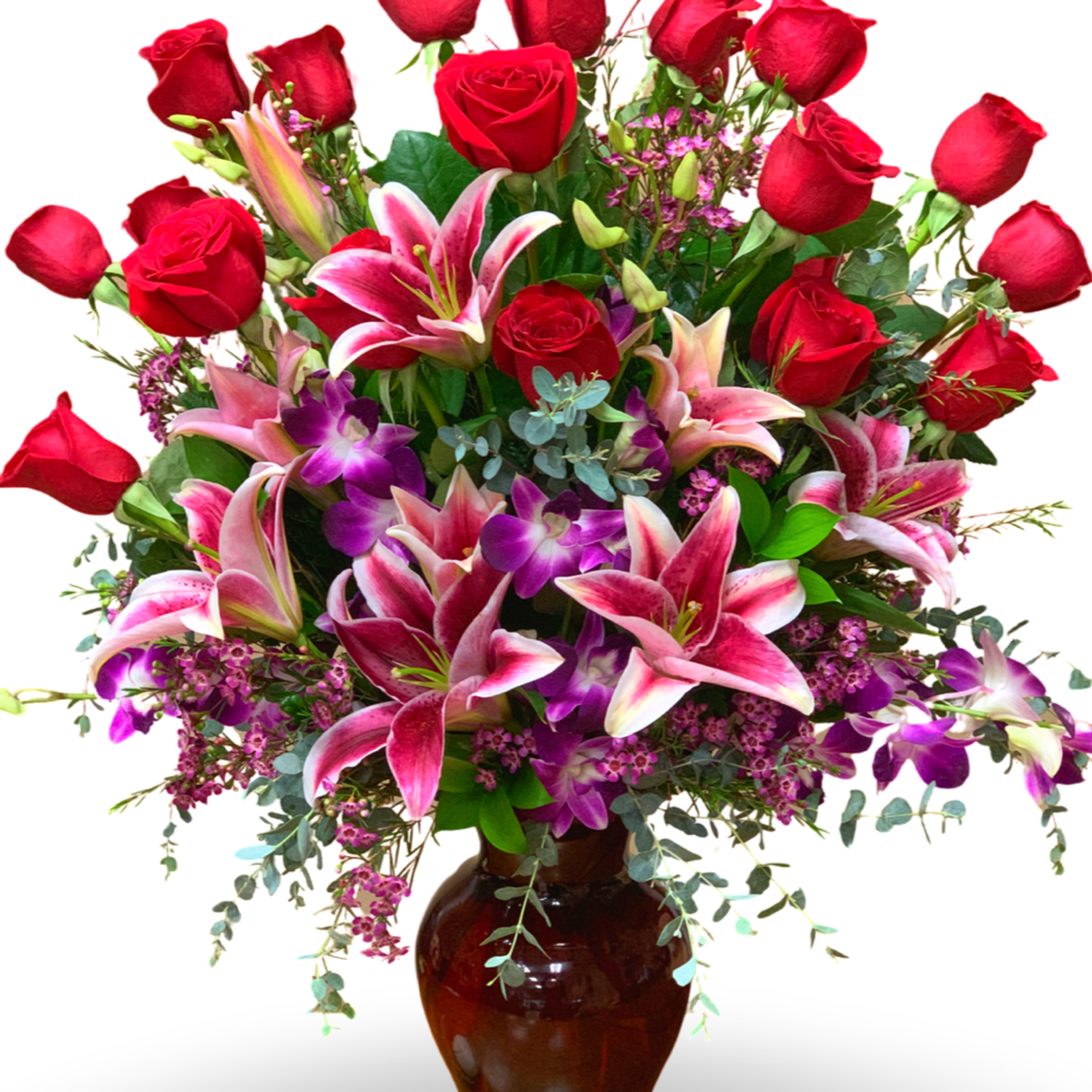 Presenting the exquisite Infinity of Love Bouquet: a premium collection of 24