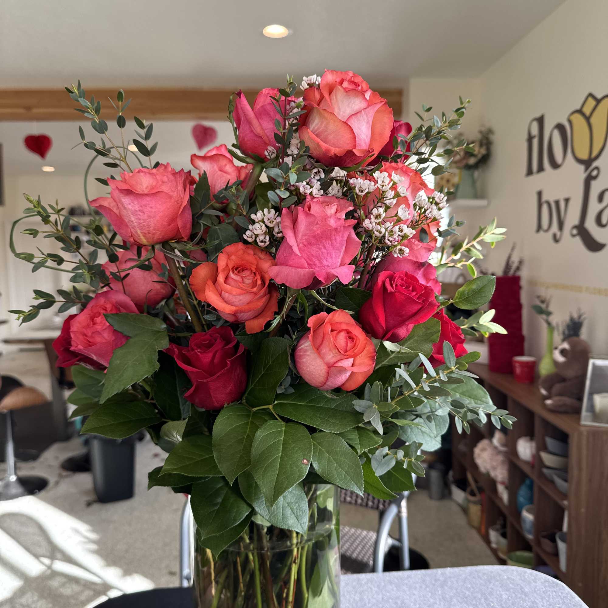 1 dozen RED roses (standard)
2 dozen RED roses (deluxe)
3 dozen RED roses