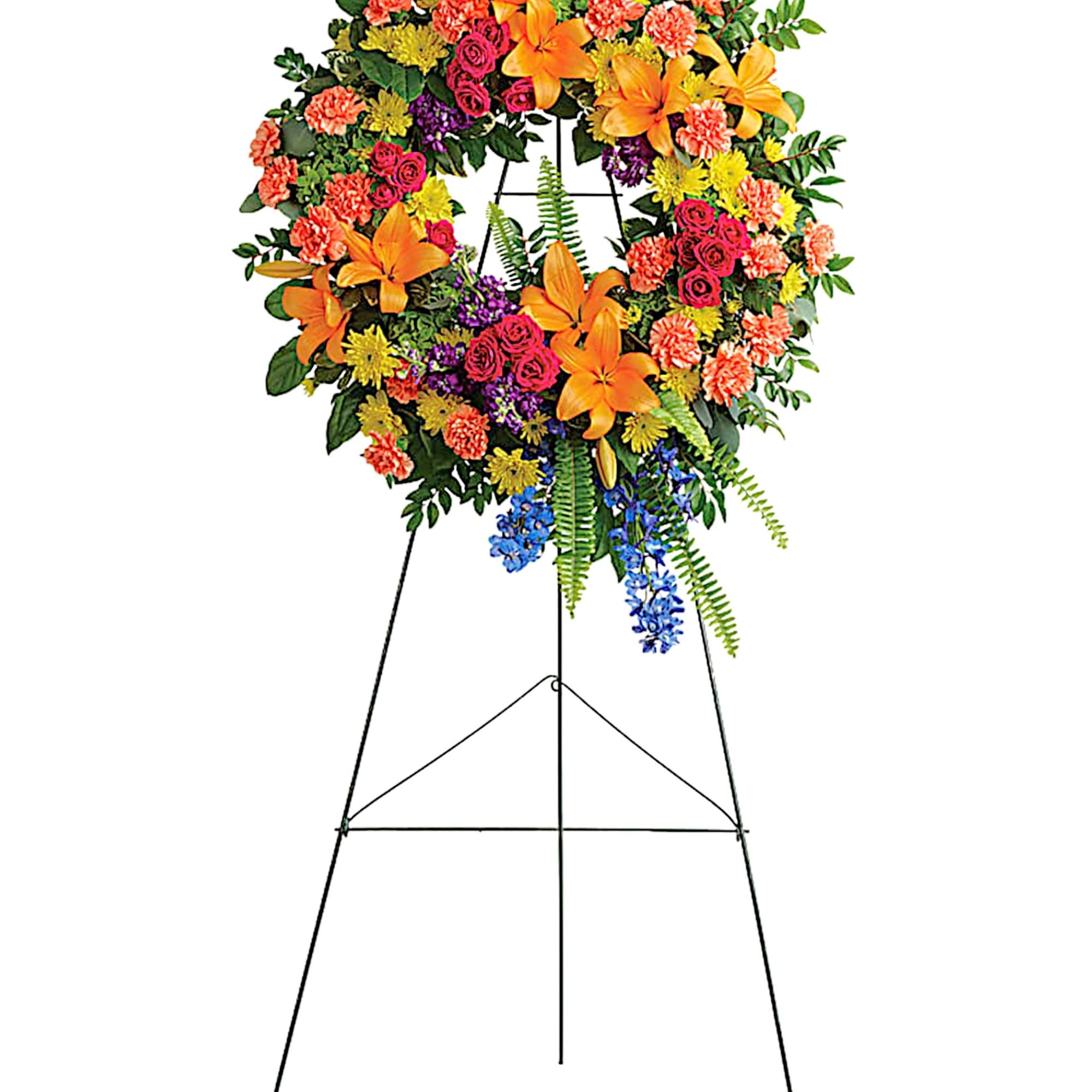 Like a beacon of love and hope, this glorious wreath of hydrangea