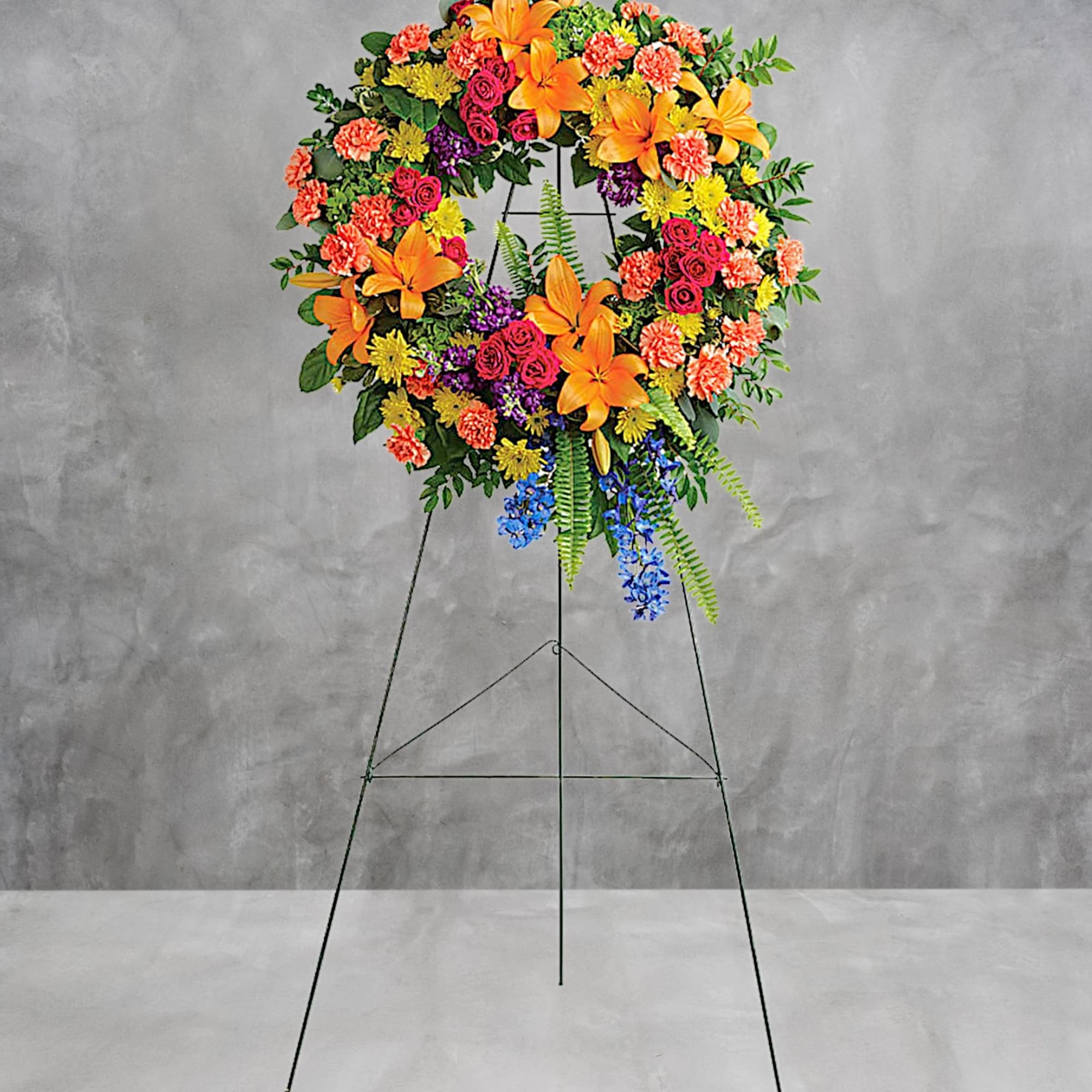 Like a beacon of love and hope, this glorious wreath of hydrangea