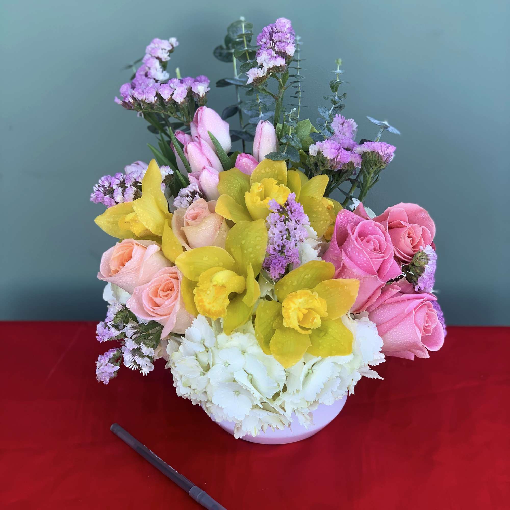 This soft and airy design is sure to brighten your special person's This soft and airy design is sure to brighten your special person's