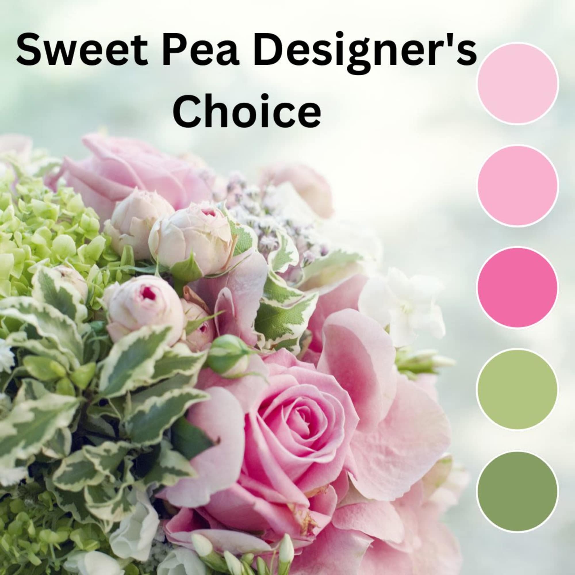 Introducing the Sweet Pea Designer&rsquo;s Choice flower arrangement, a delightful symphony of