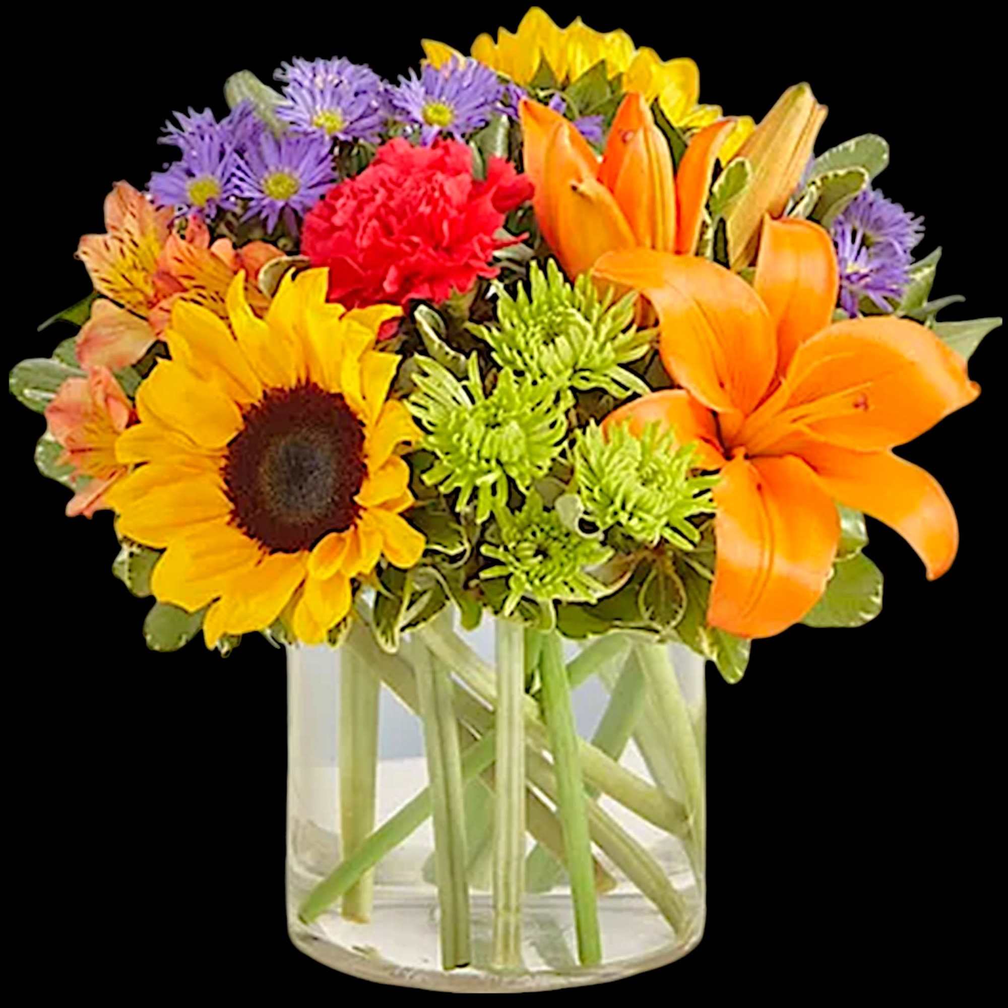 Like a comforting embrace, the vibrant arrangement expresses your warm condolences beautifully;