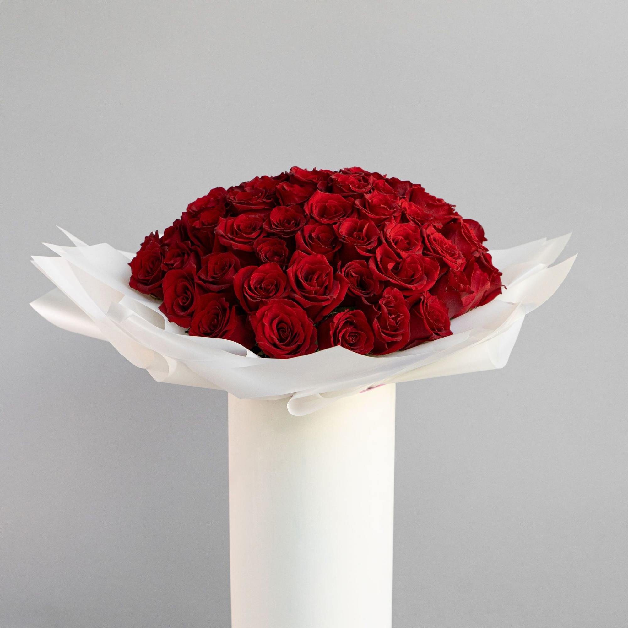 Experience pure elegance with Petalonia&#039;s 72 fresh-cut roses&mdash;beautifully arranged in our signature