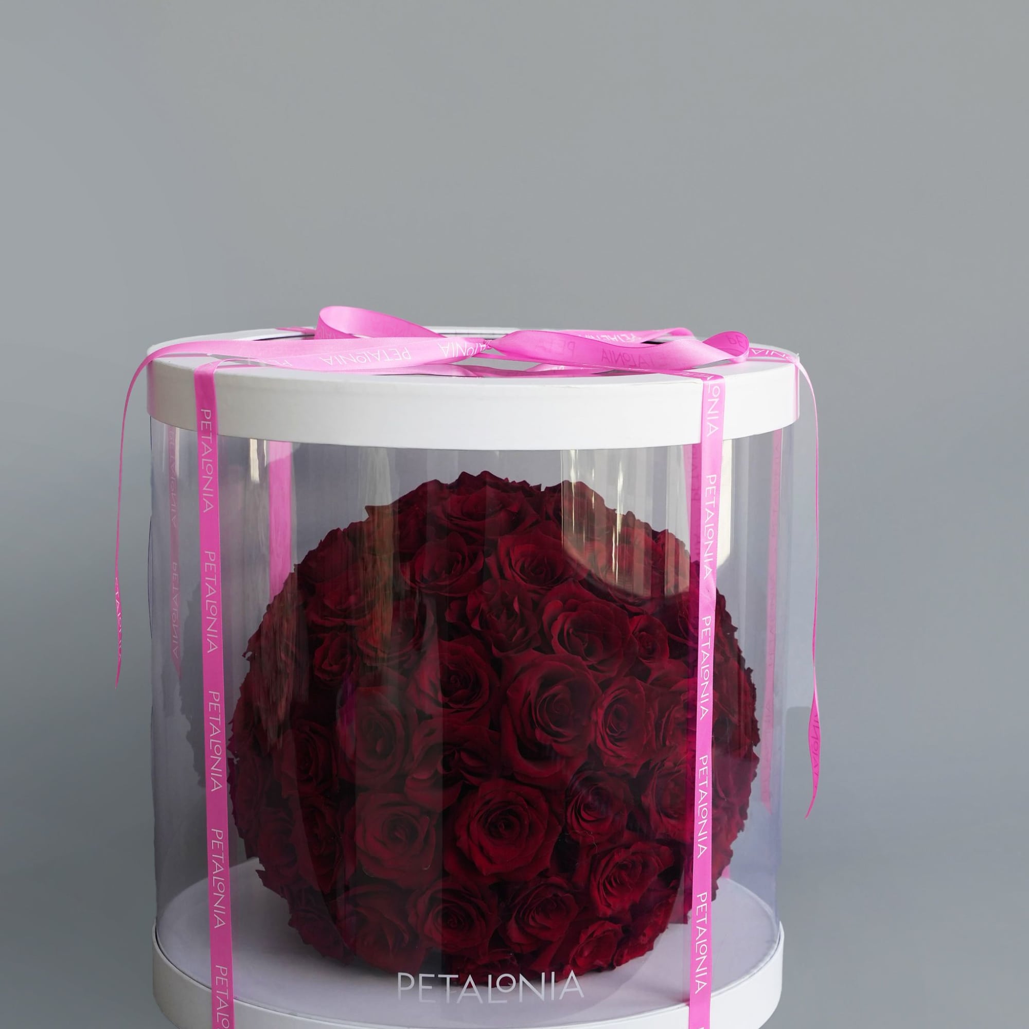 A gift and flowers in one, this exquisite spherical arrangement of mini