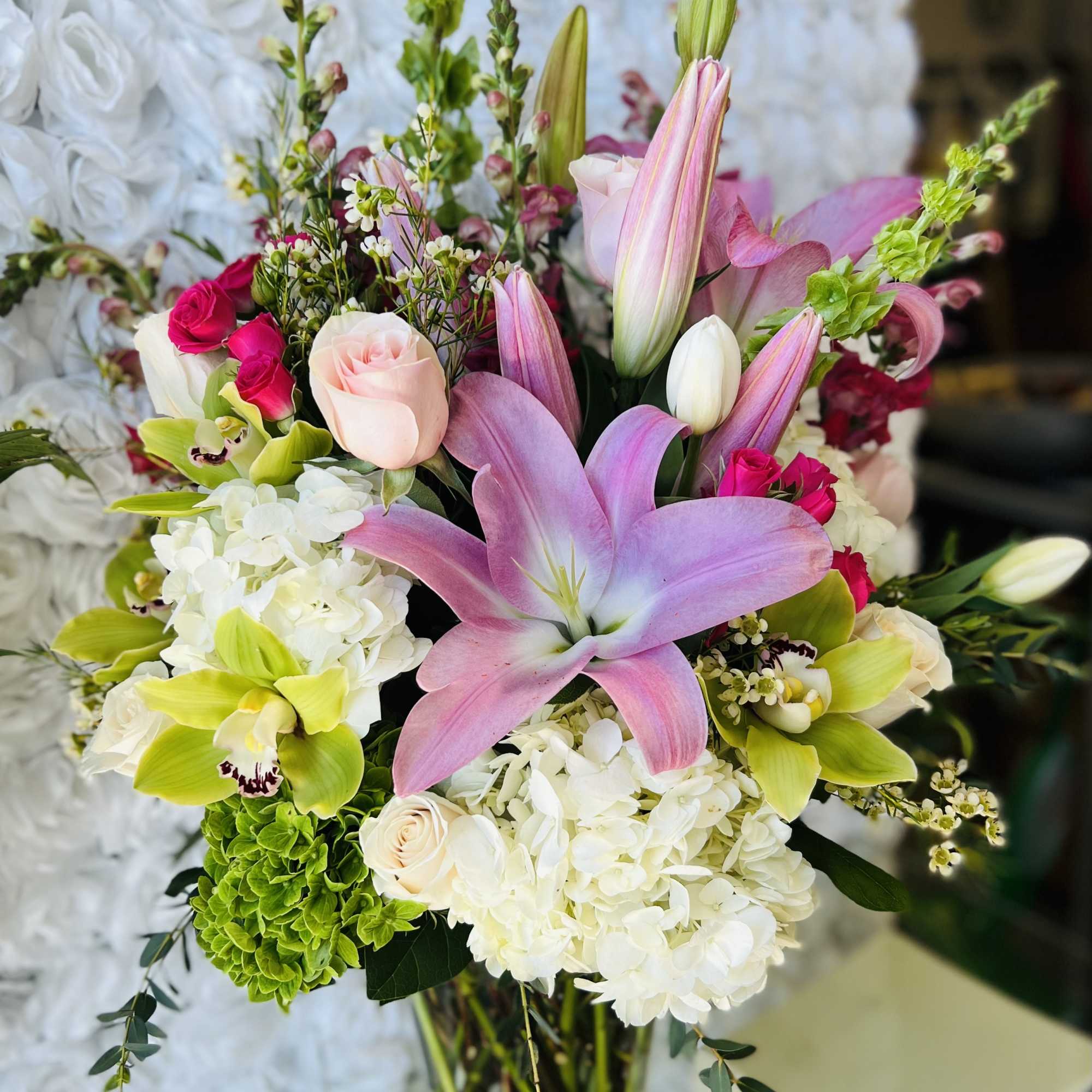 Blush pinks and soft blues welcome the spring season. Upgrades go in