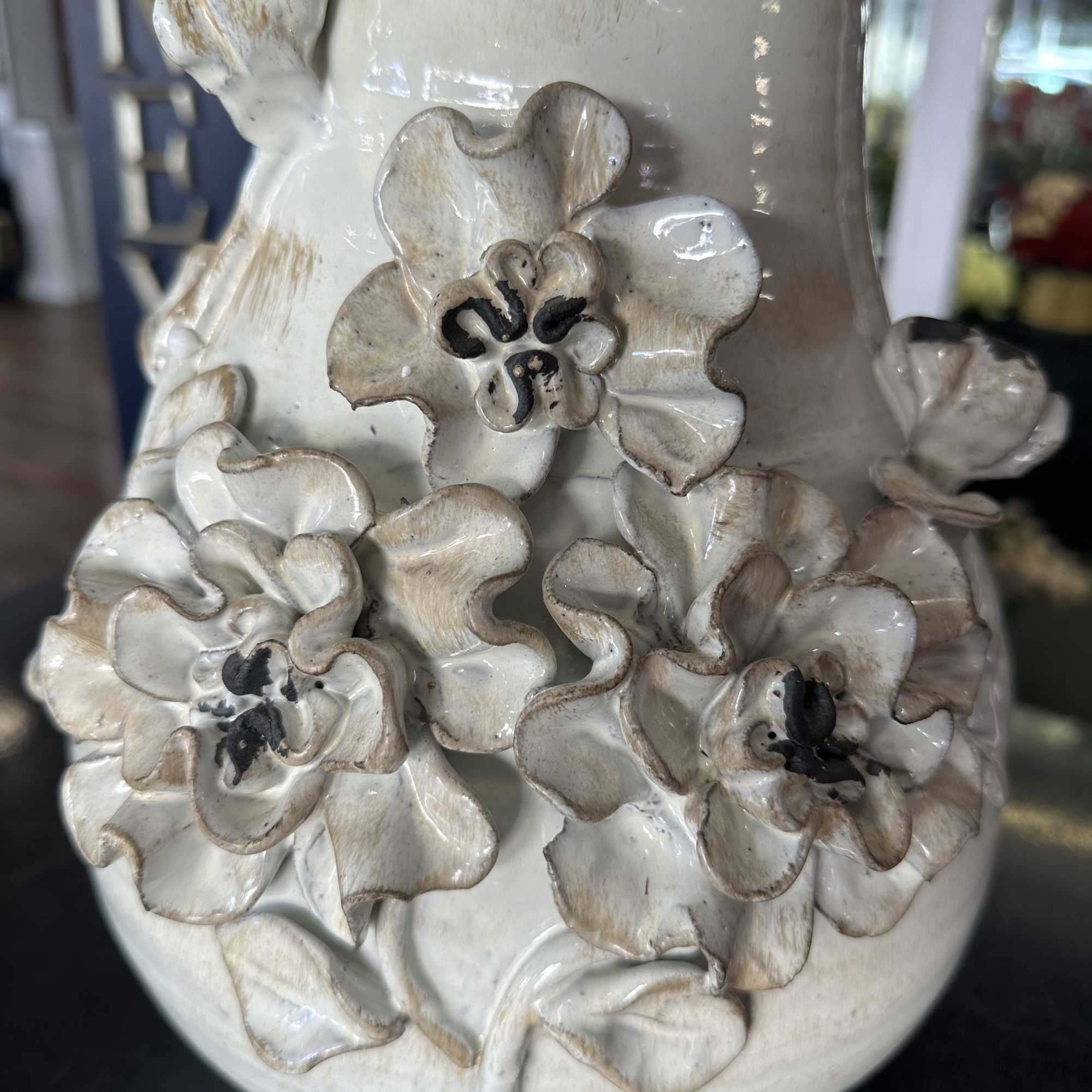 Unique piece! 30&ldquo; tall artificials hand arranged by our designers. Order before