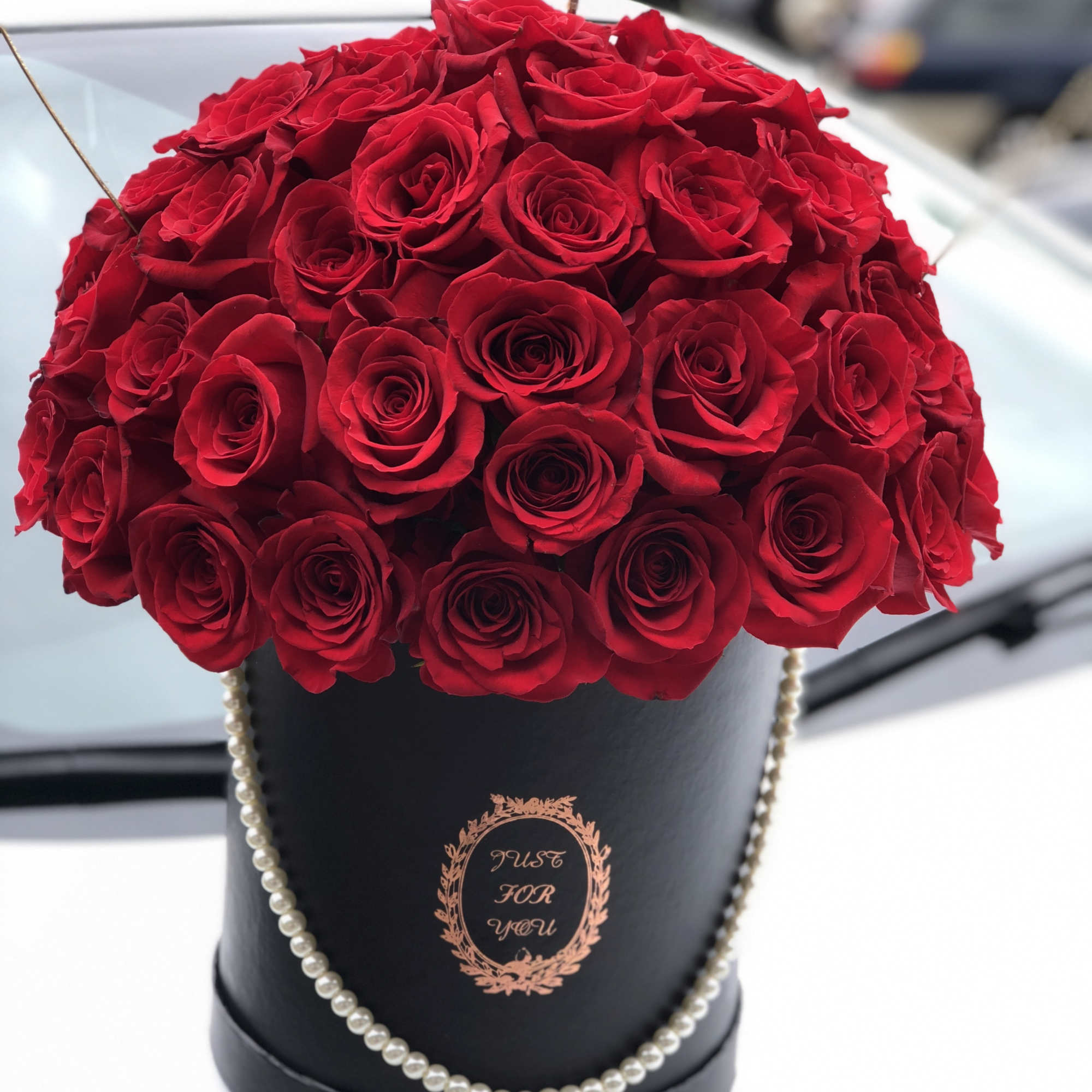 Roses in a box 60 red roses  Roses in a box 60 red roses