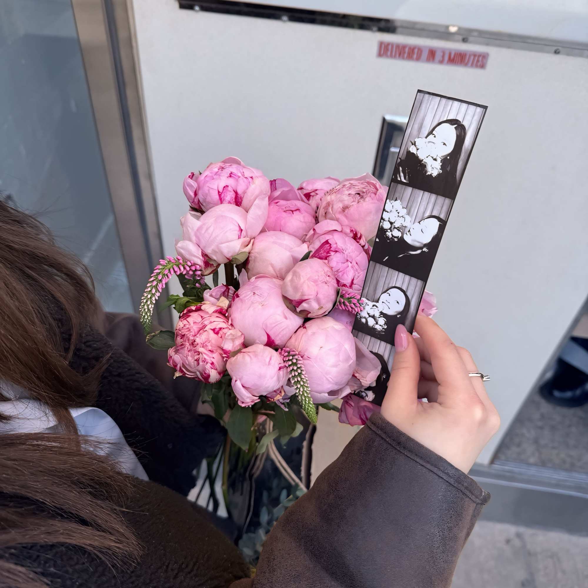 Peonies symbolize spring and sophistication; their lush blooms and delicate fragrance create