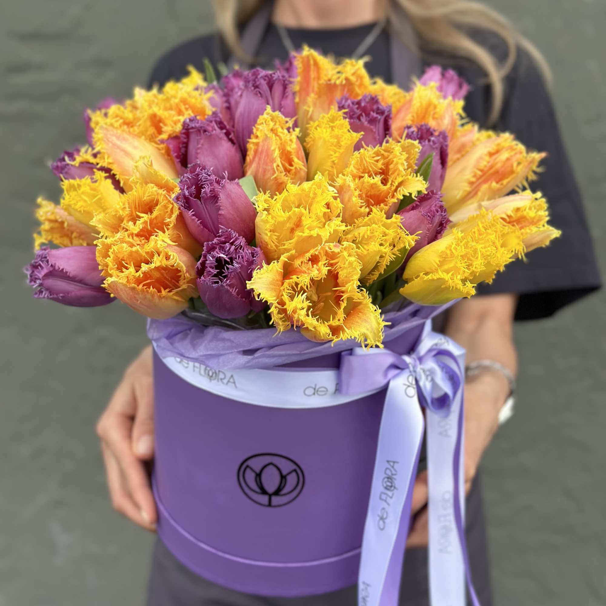 Premium mix of tulips in a box
Standard - 30 stems
Deluxe - 50 Premium mix of tulips in a box
Standard - 30 stems
Deluxe - 50