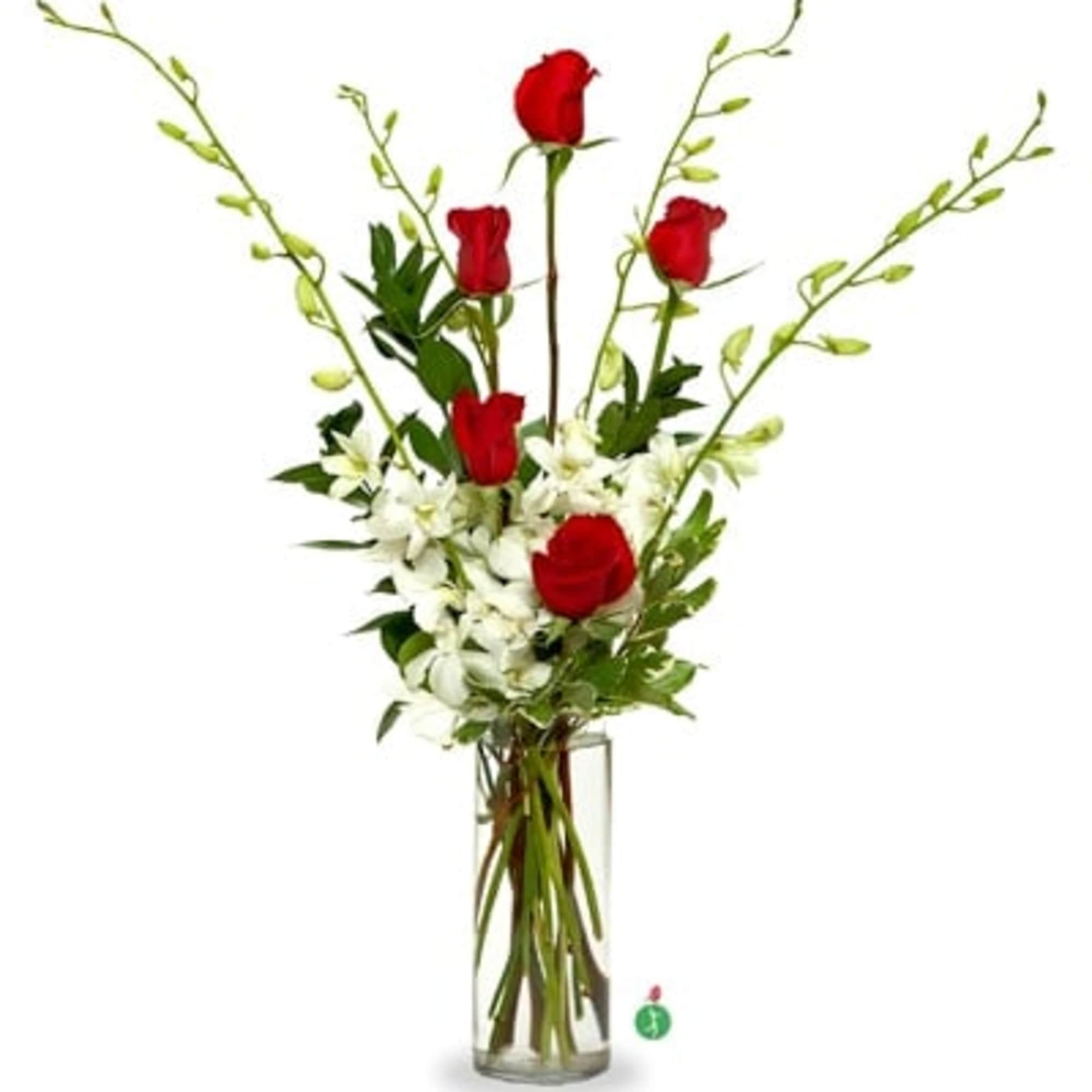Give someone the gift of style &ndash; send this tall, slim arrangement