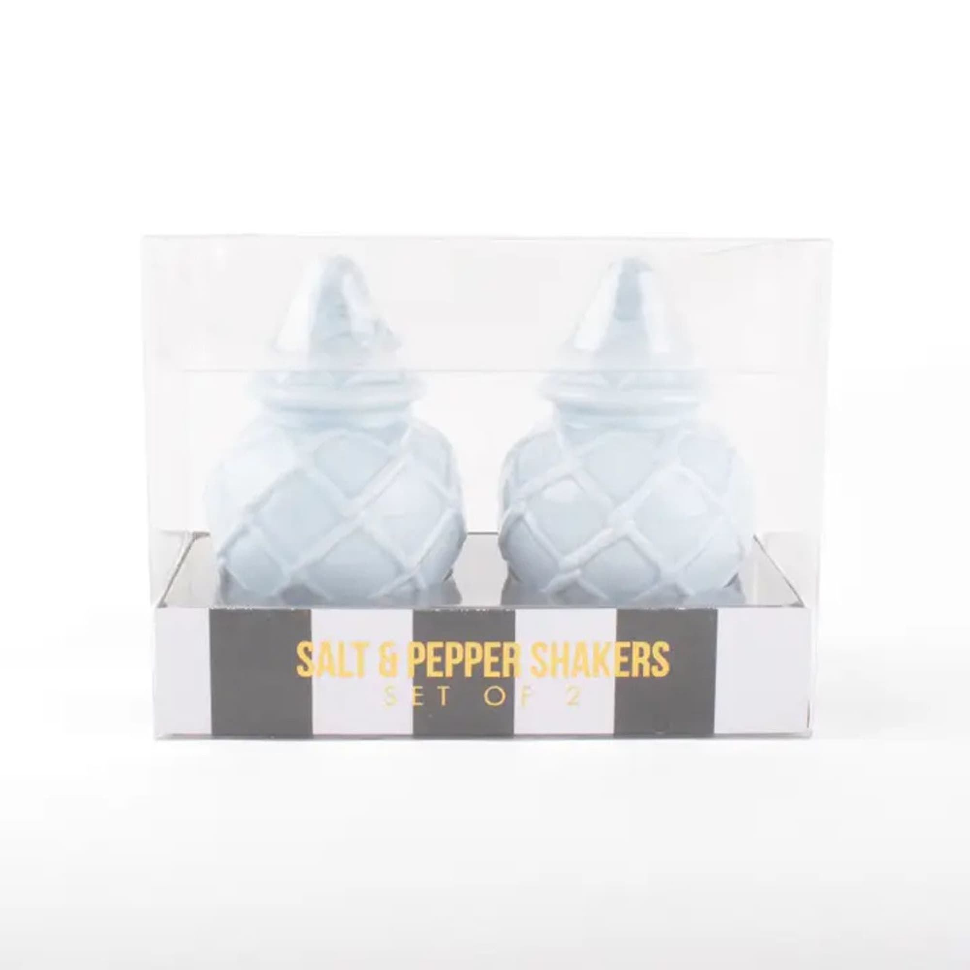 Set of 2, light blue, a pair of salt and pepper shakers