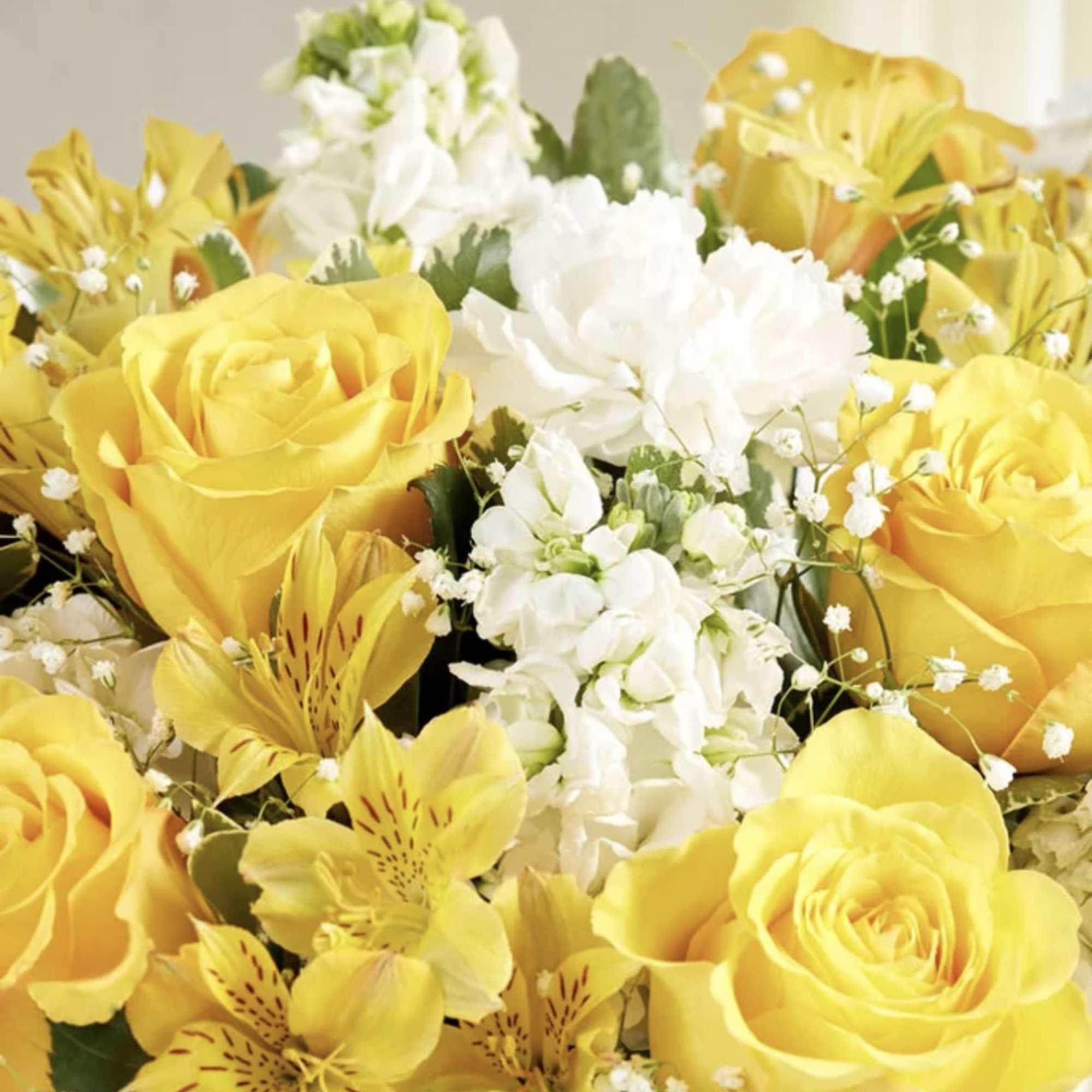 Full of sunny cheer, our brightly colored bouquet makes the kind of