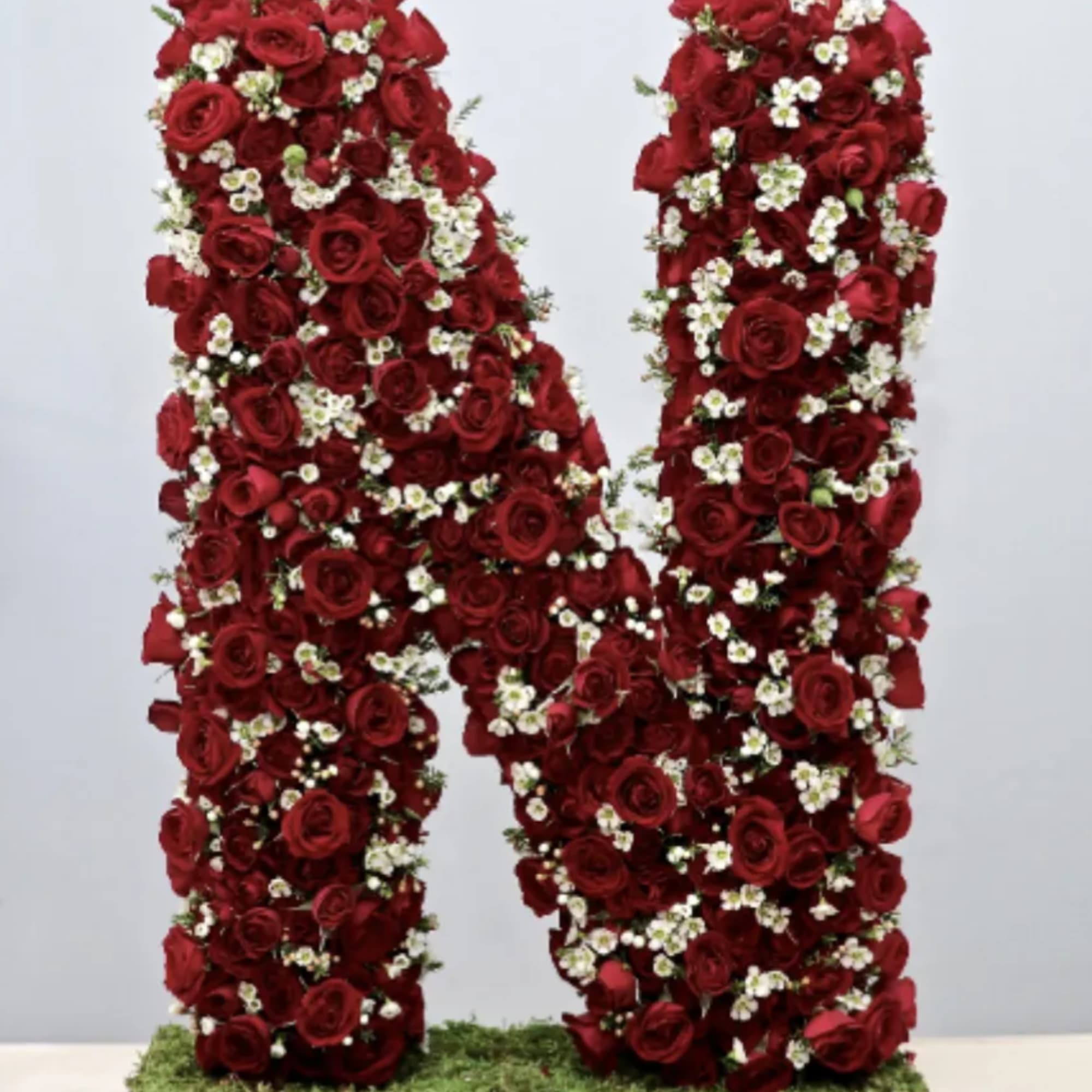 Completely custom flower letters or numbers. We need a 24 HOUR NOTICE.