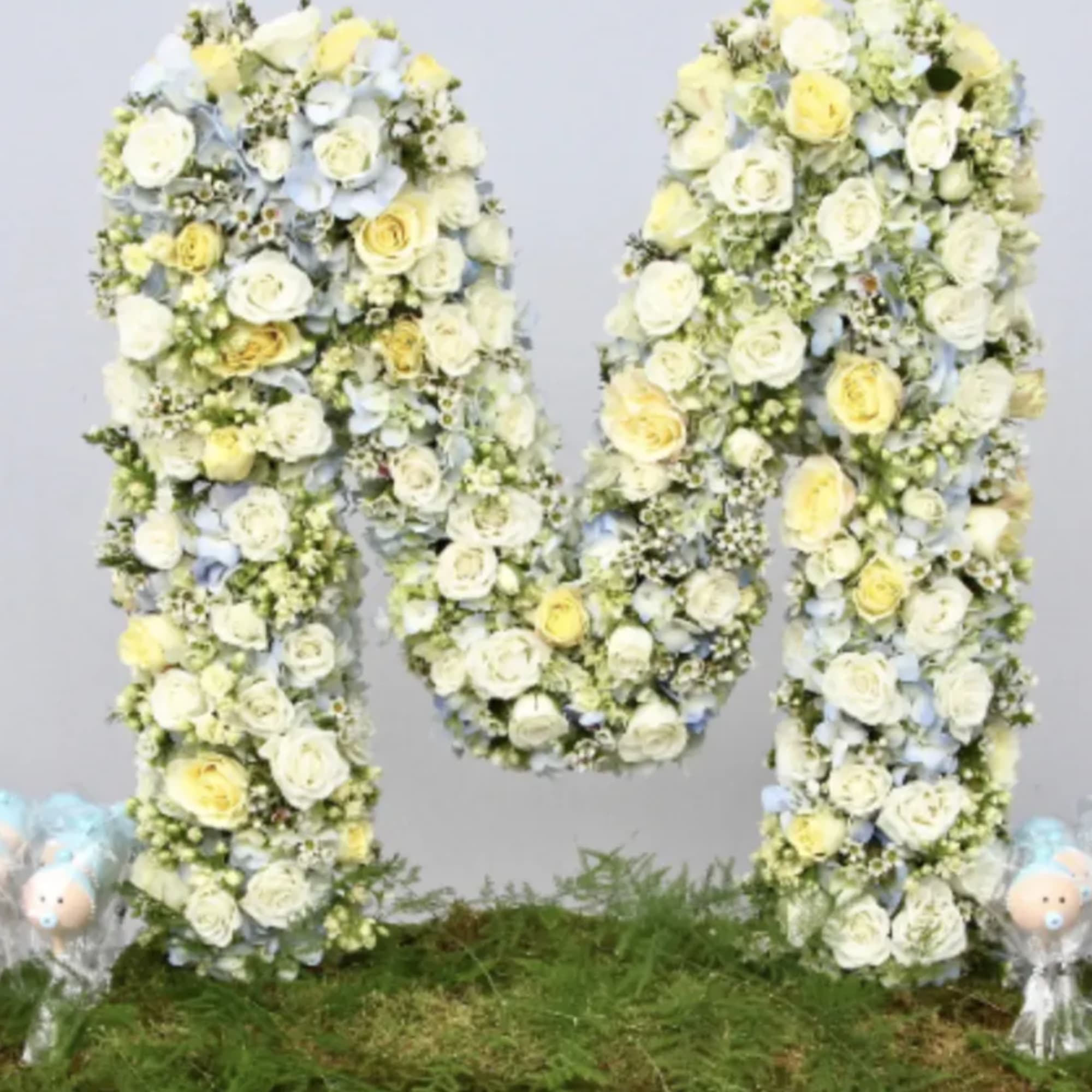 Completely custom flower letters or numbers. We need a 24 HOUR NOTICE.