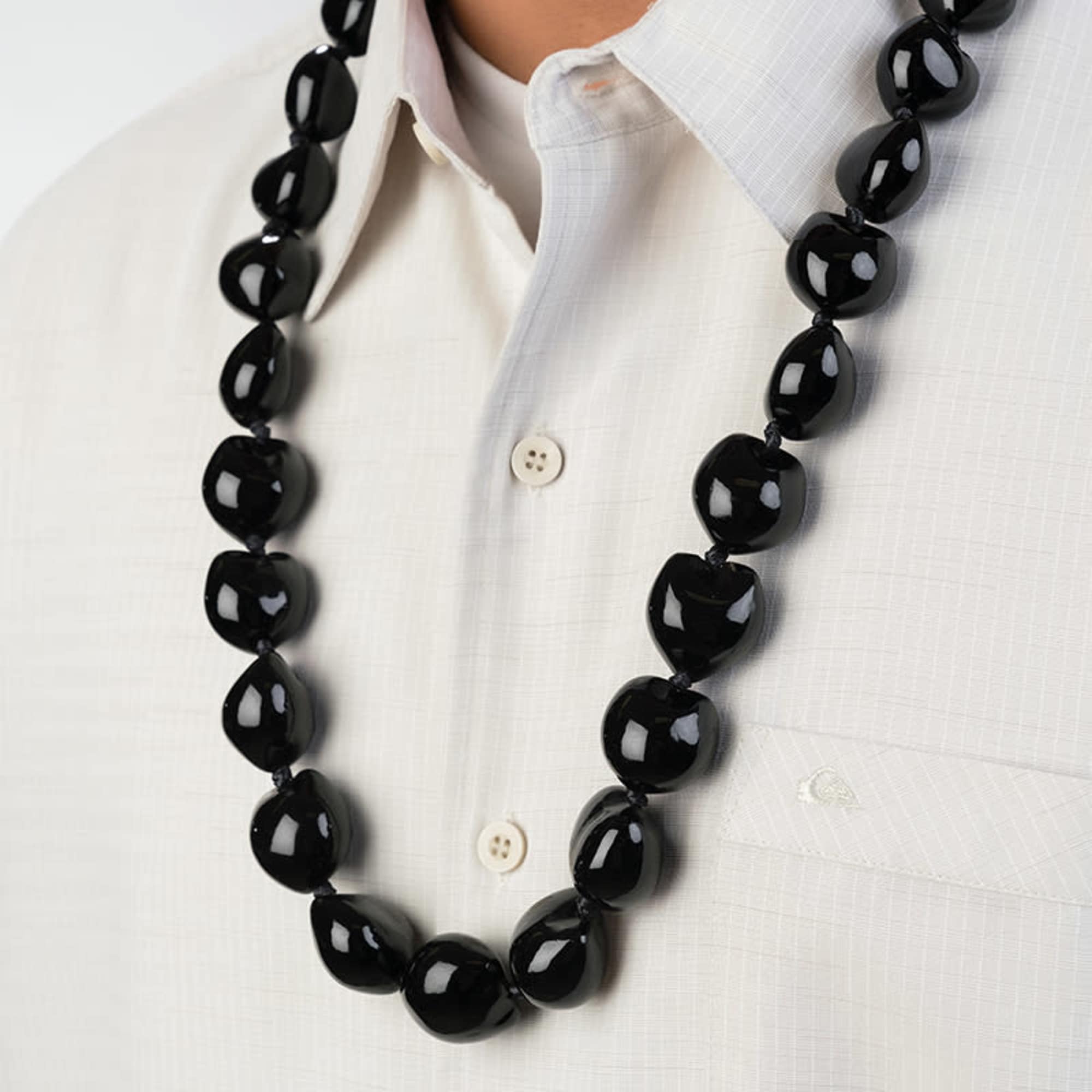 Hawaiian Kukui Nut Lei set of 25 (Black only) SHIPPING INCLUDED IN