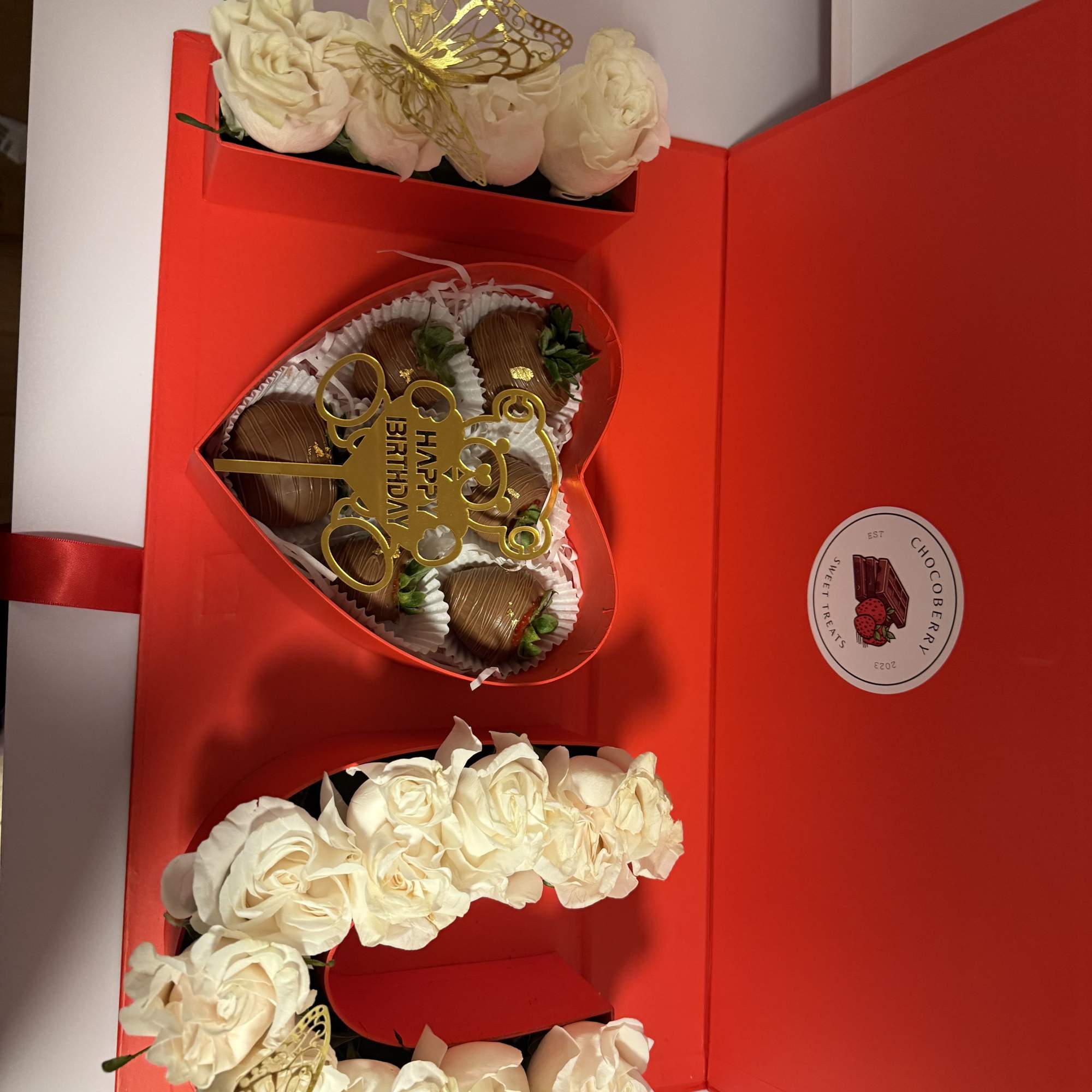 Make a grand statement of affection with our &ldquo;I Love You&rdquo; Chocolate-Covered