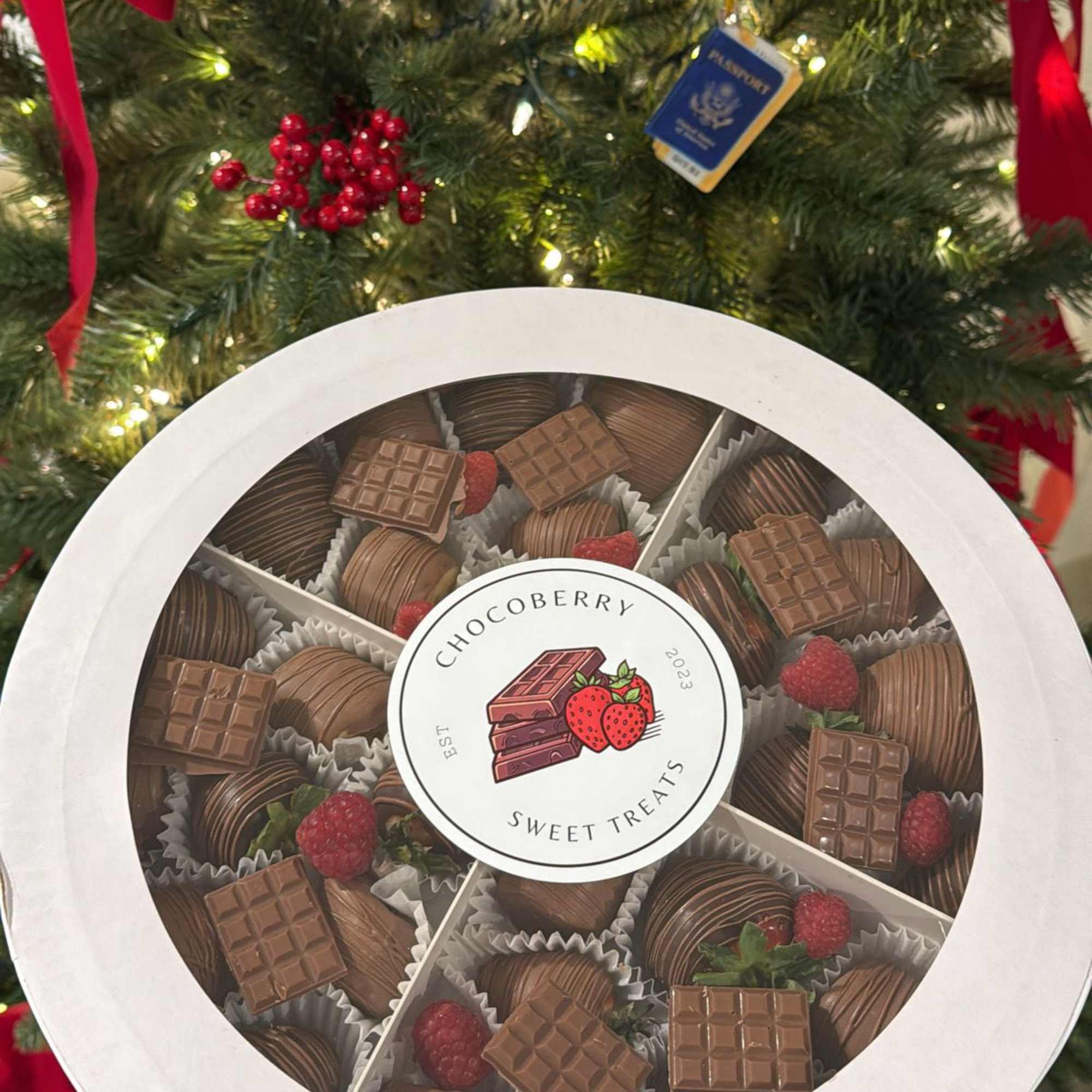 Experience pure indulgence with our Signature Round Chocolate-Dipped Strawberries. Each perfectly ripened