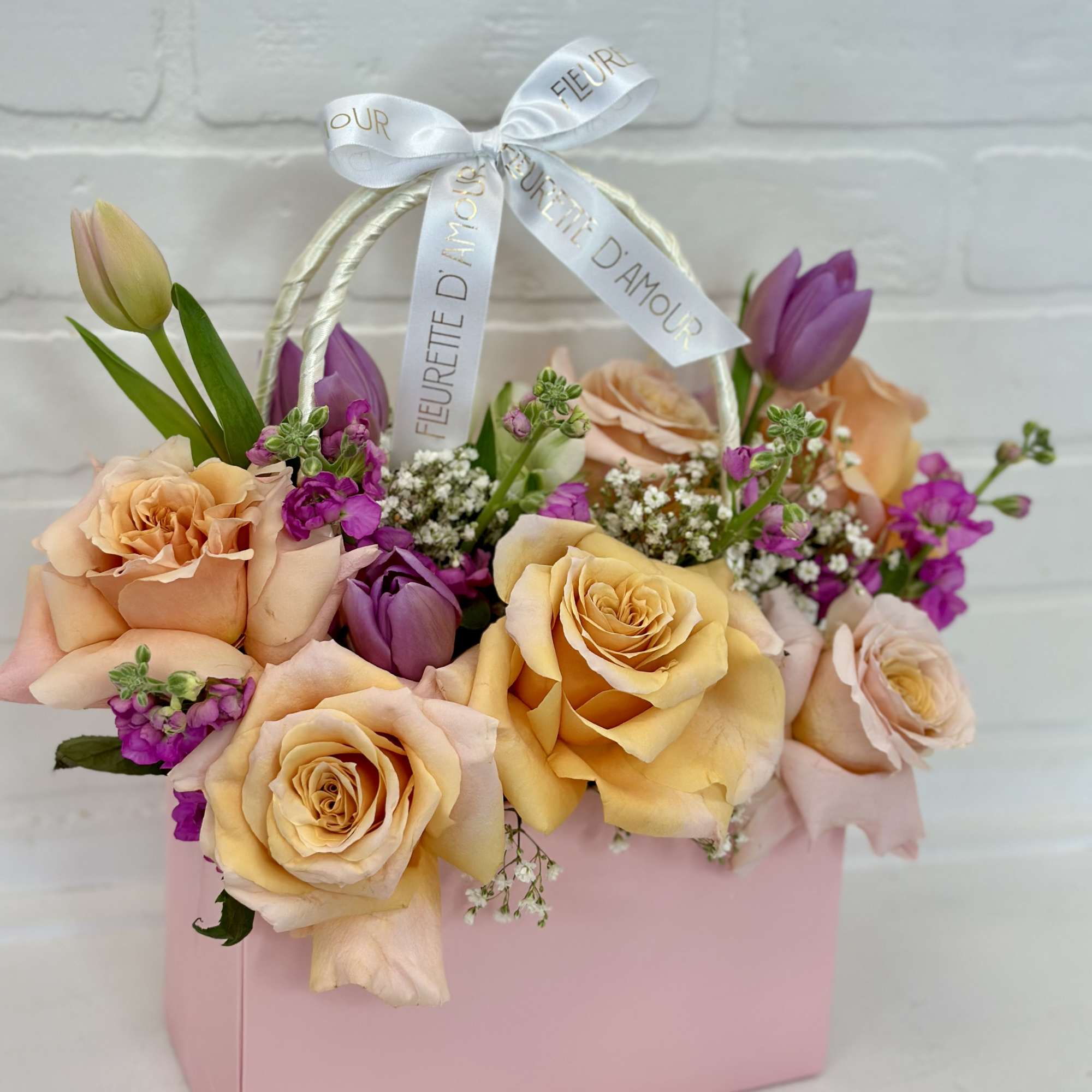 Introducing our &quot;Pink Floral Clutch,&quot; a delightful accessory adorned with an array