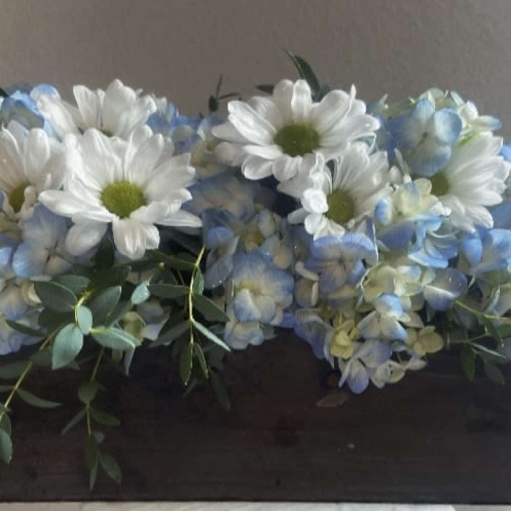 This flower box arrangement brings April May Showers freshness to any space This flower box arrangement brings April May Showers freshness to any space