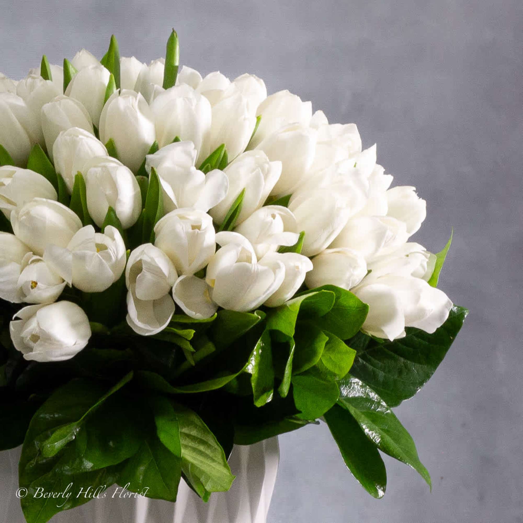 Simple elegance at it&rsquo;s best! 
A lovely bouquet of about 80 white