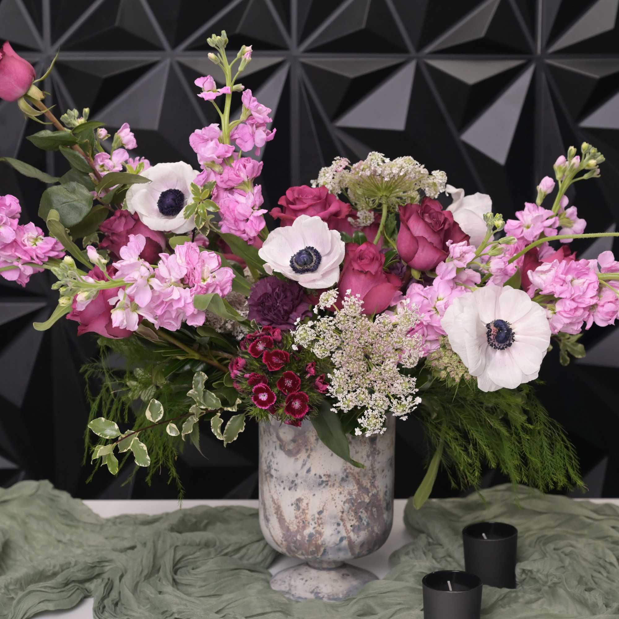 Beautiful happy floral arrangement for any occasion. It is presented in a