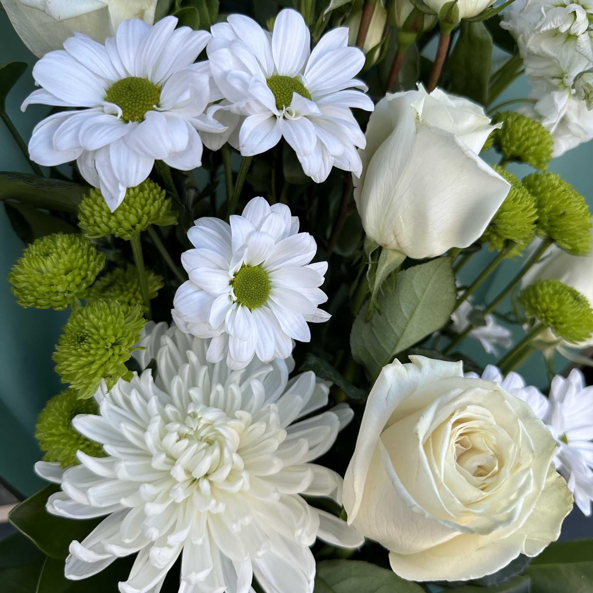 Simply Green and White Wrap. Designed with Bells of Ireland to ultimate Simply Green and White Wrap. Designed with Bells of Ireland to ultimate