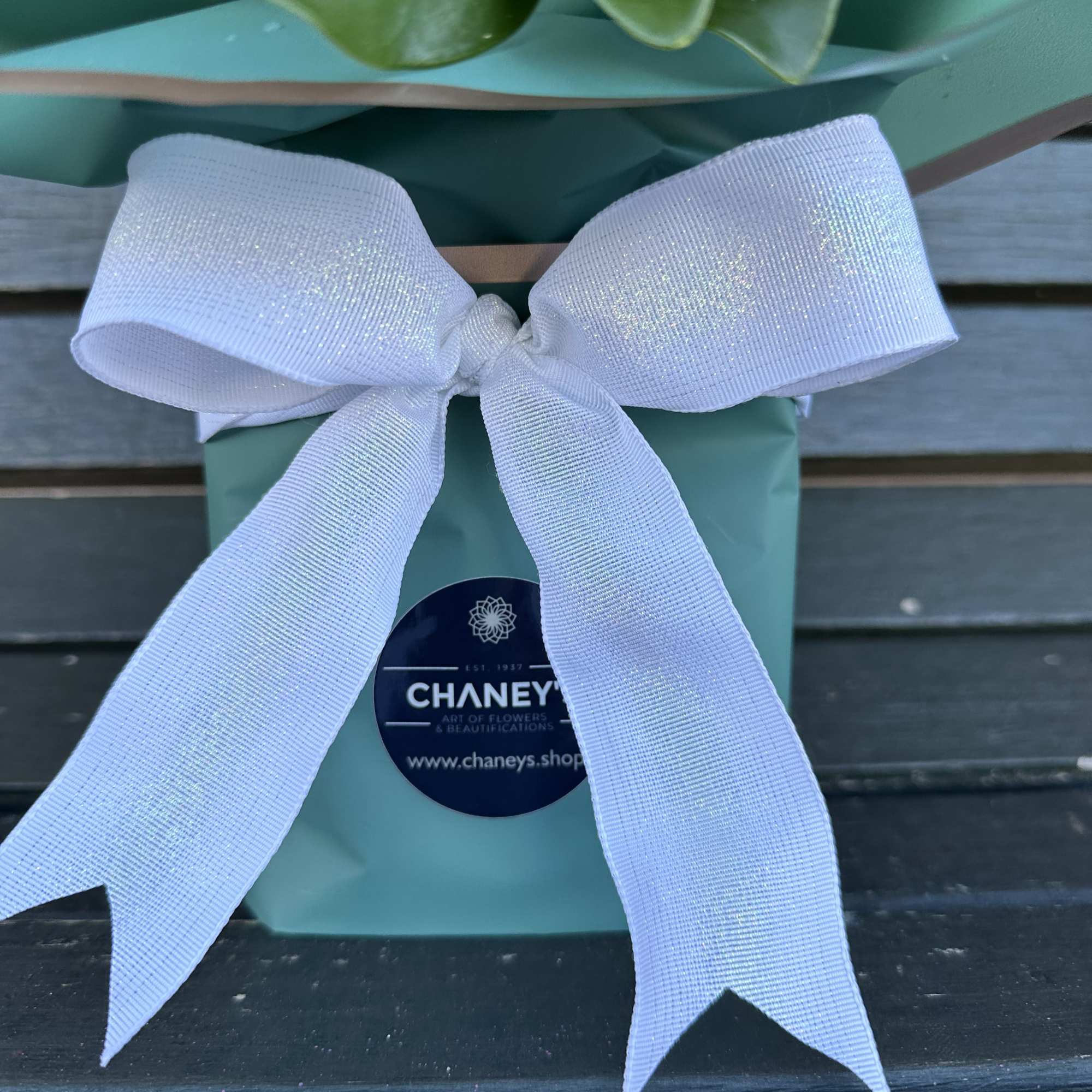 Simply Green and White Wrap. Designed with Bells of Ireland to ultimate Simply Green and White Wrap. Designed with Bells of Ireland to ultimate