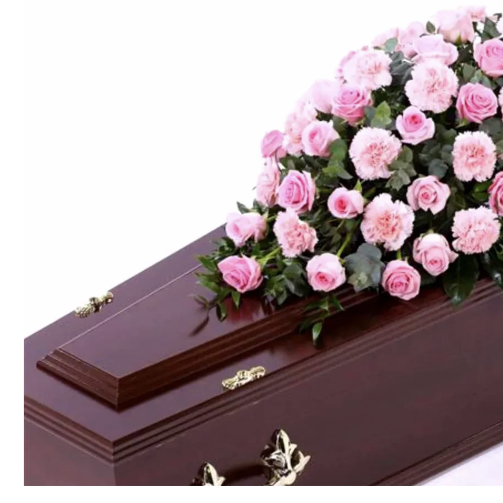 Pink Rose combine with pink carnations and luxurious foliages to create this