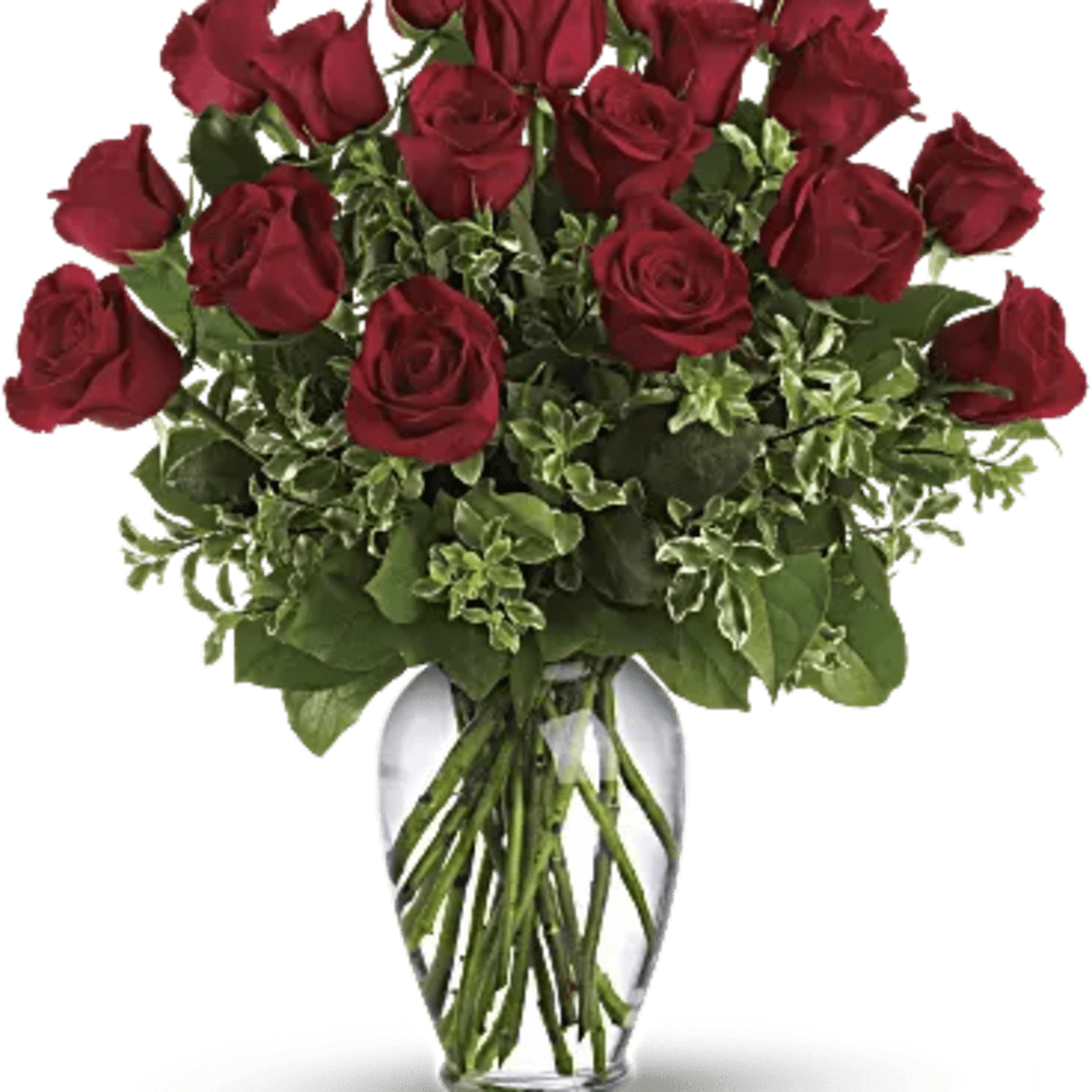 A dozen gorgeous red roses are the perfect romantic gift to send