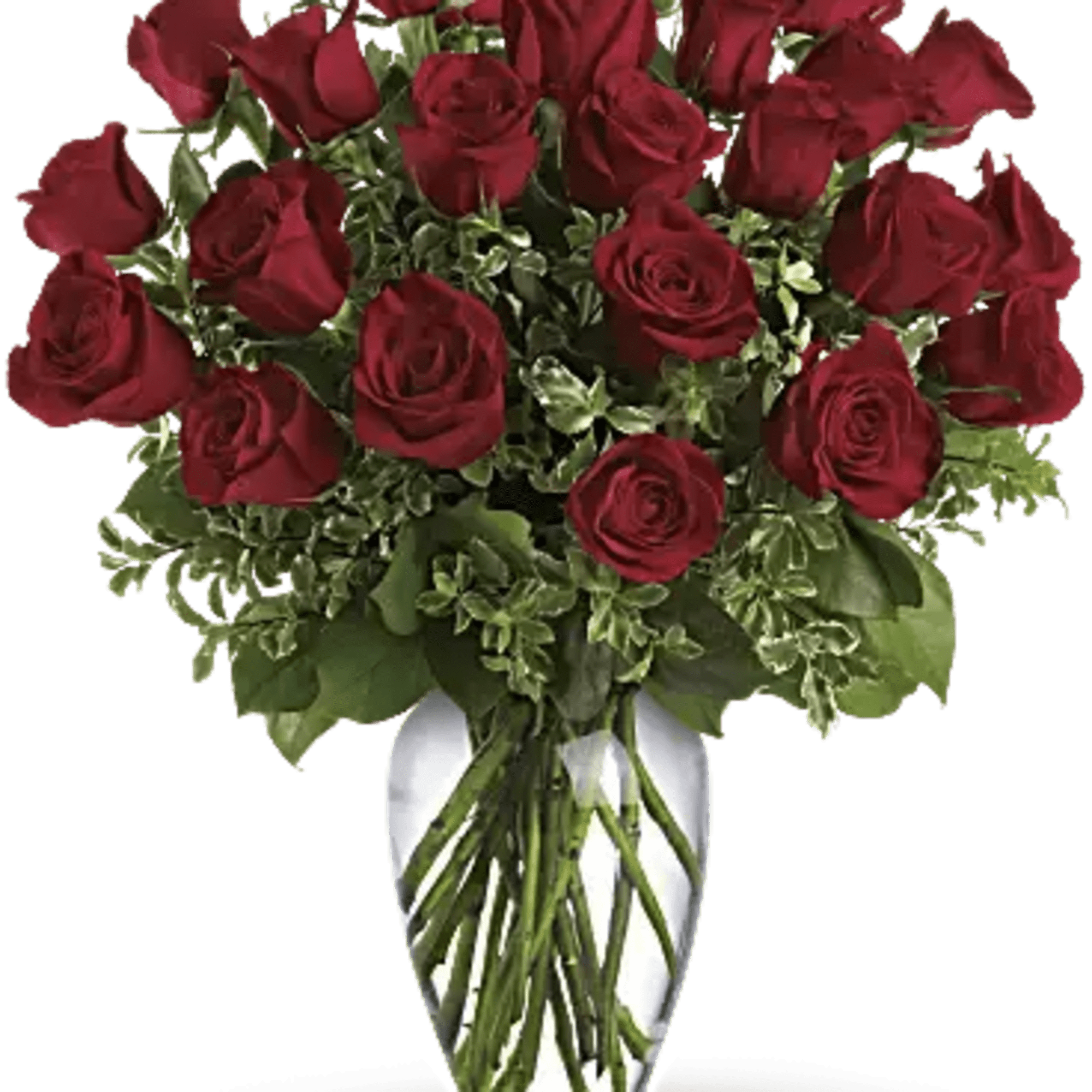 A dozen gorgeous red roses are the perfect romantic gift to send