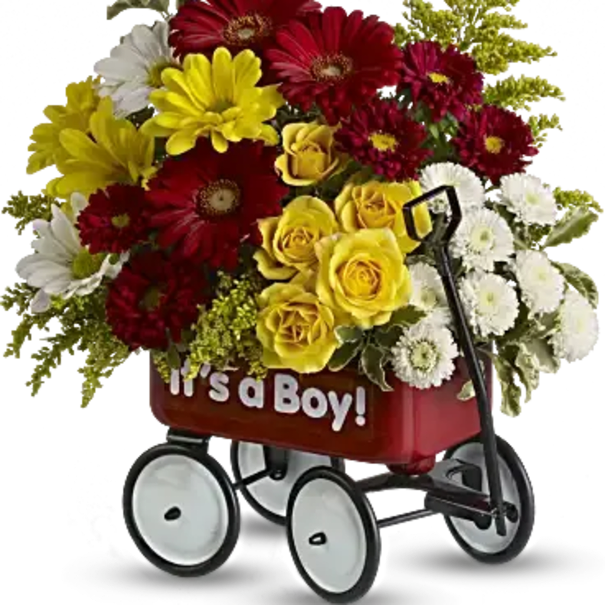 Talk about the perfect welcome wagon! Available for boys and girls, this