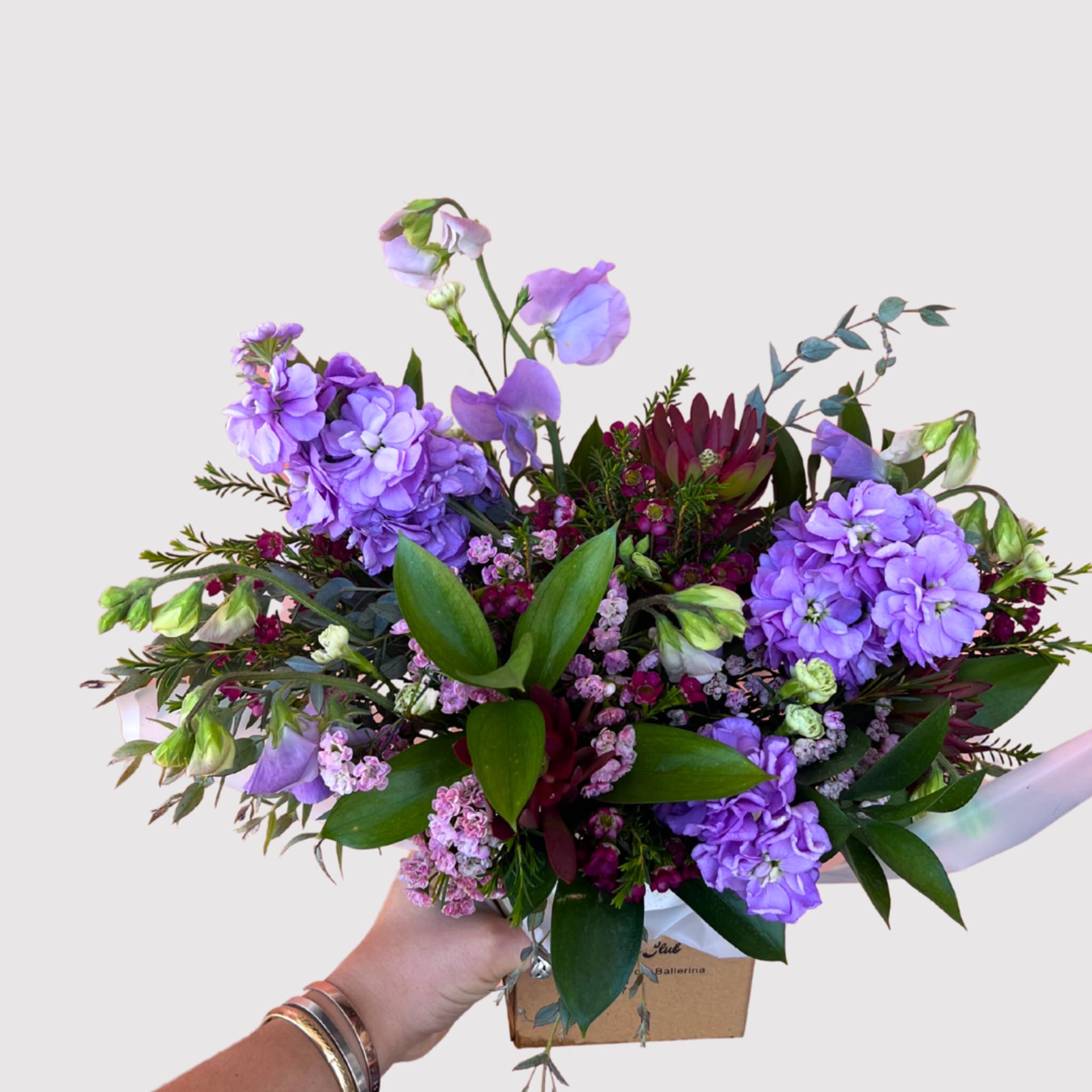 Playful yet elegant, The Dottie is a floral arrangement with a flair