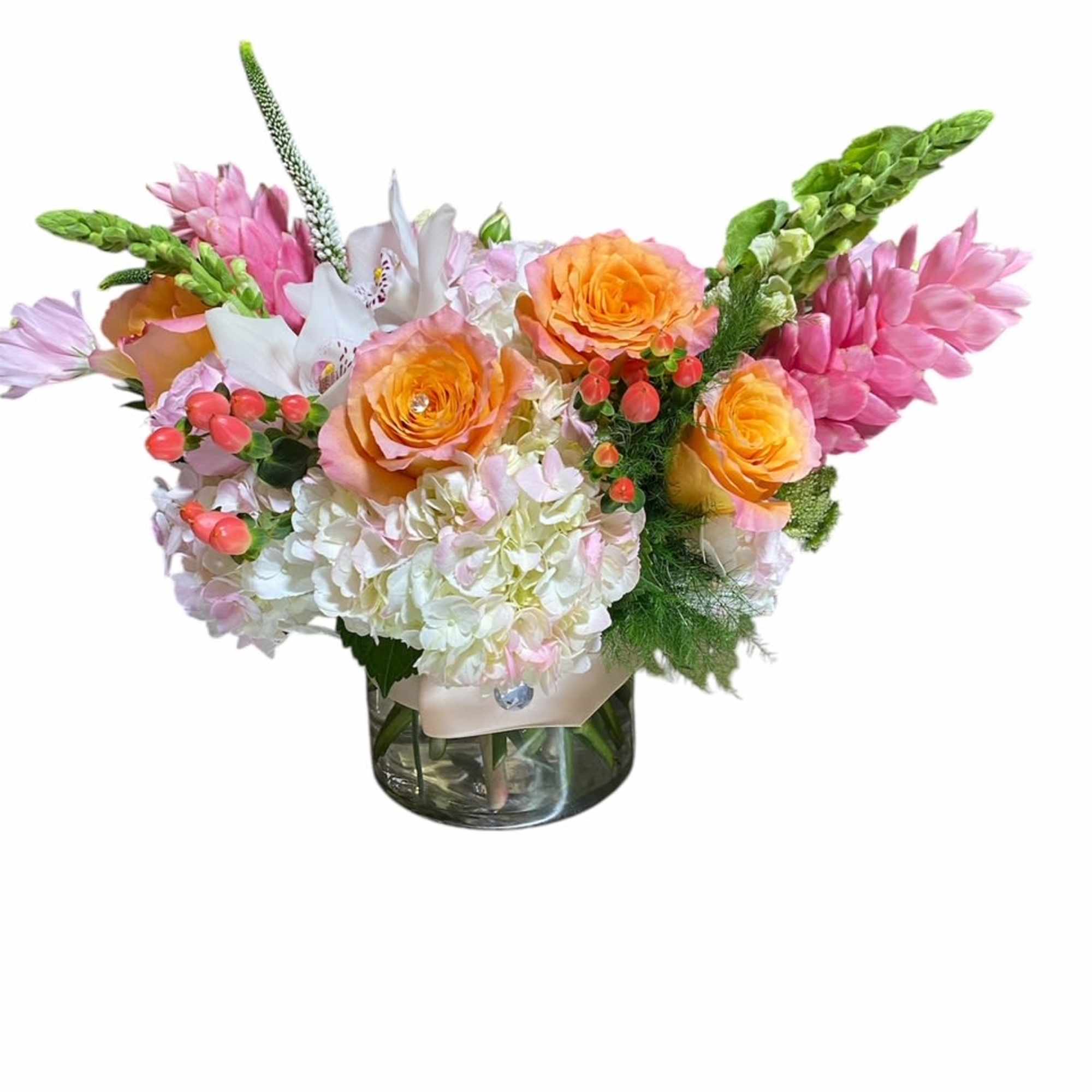 elegant flower arrangement with all premium flowers 