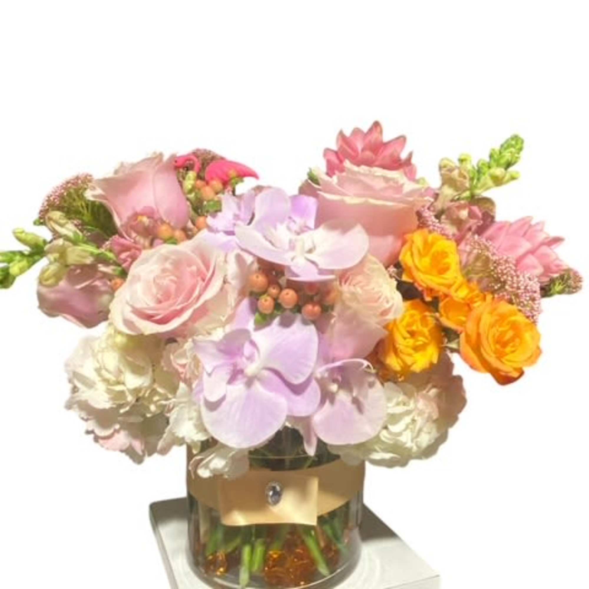 elegant flower arrangement with all premium flowers 