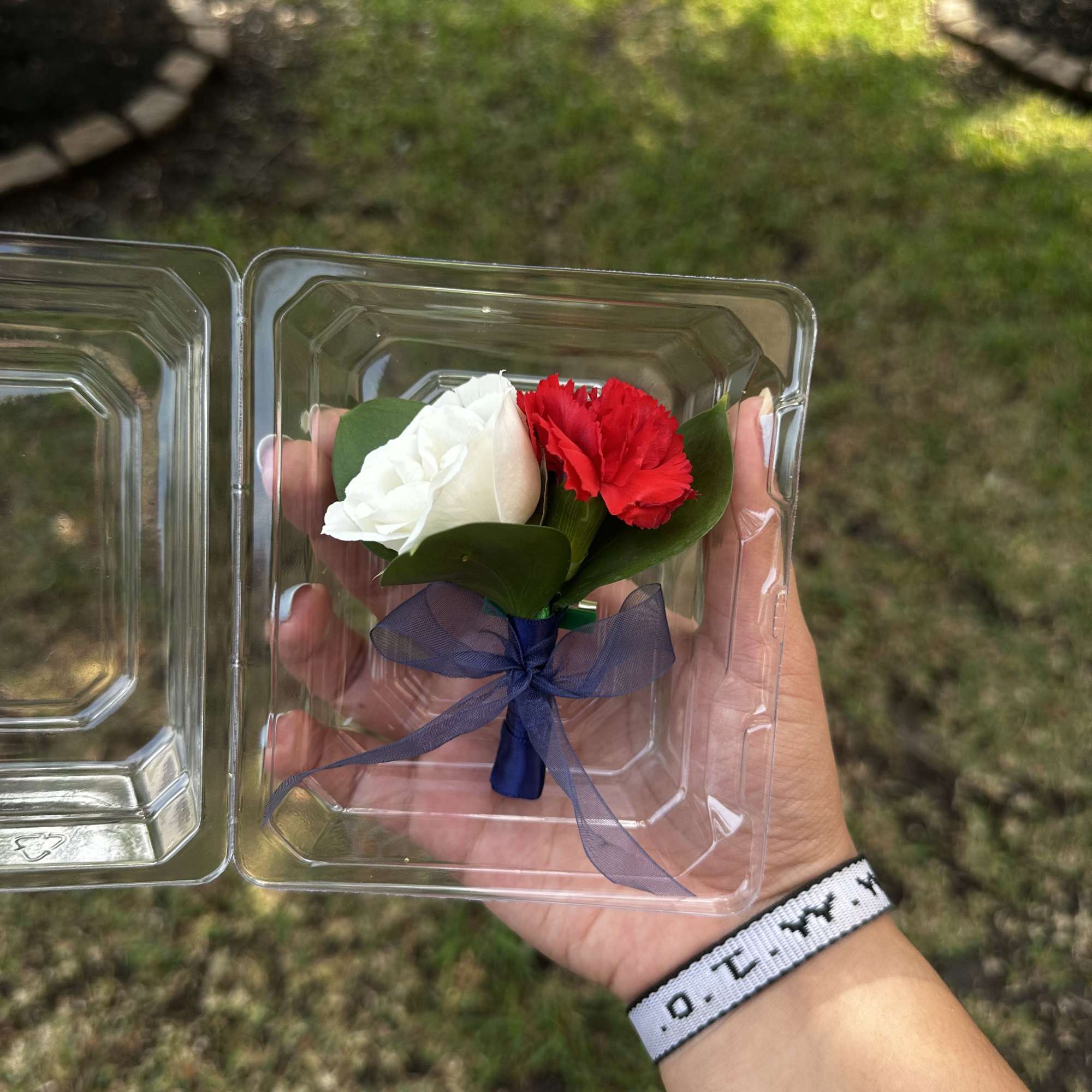 red white and blue  Prom Corsage corsage matching Boutonniere extra 10