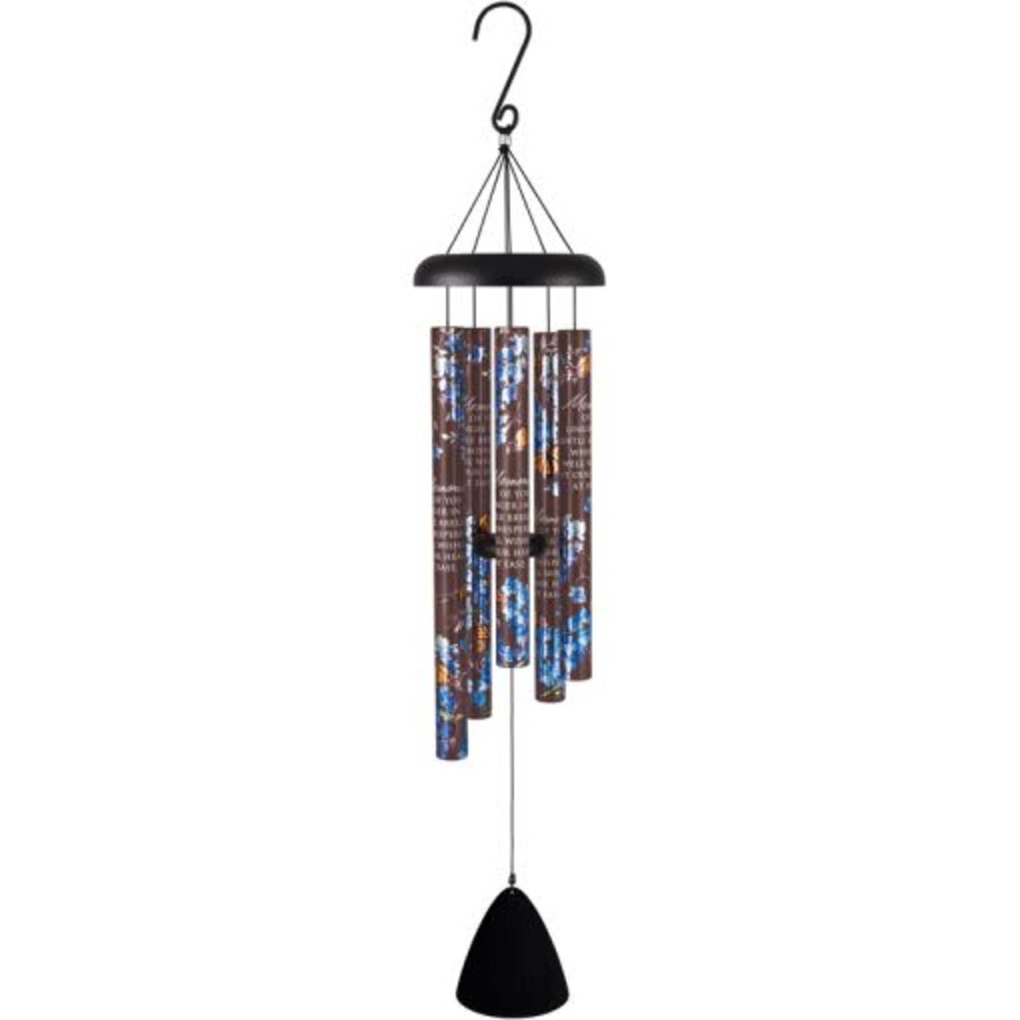 【SHALOM】 MEMORY TOP Set of 4 Assorted Gold Diamond Shaped Metal Wind Chimes with