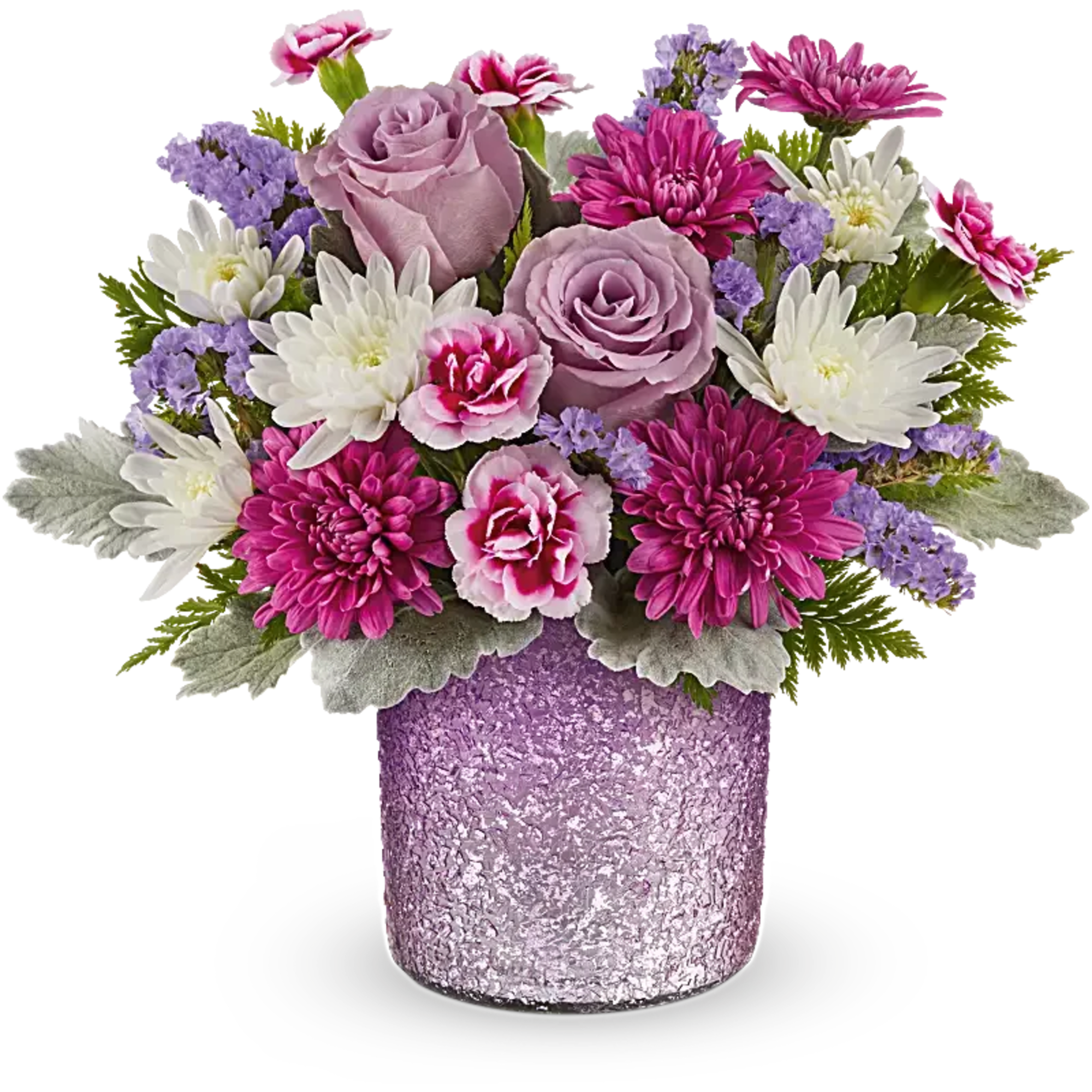 Make Mom&#039;s day shine with Teleflora&#039;s Radiant Reverie cylinder vase, featuring a