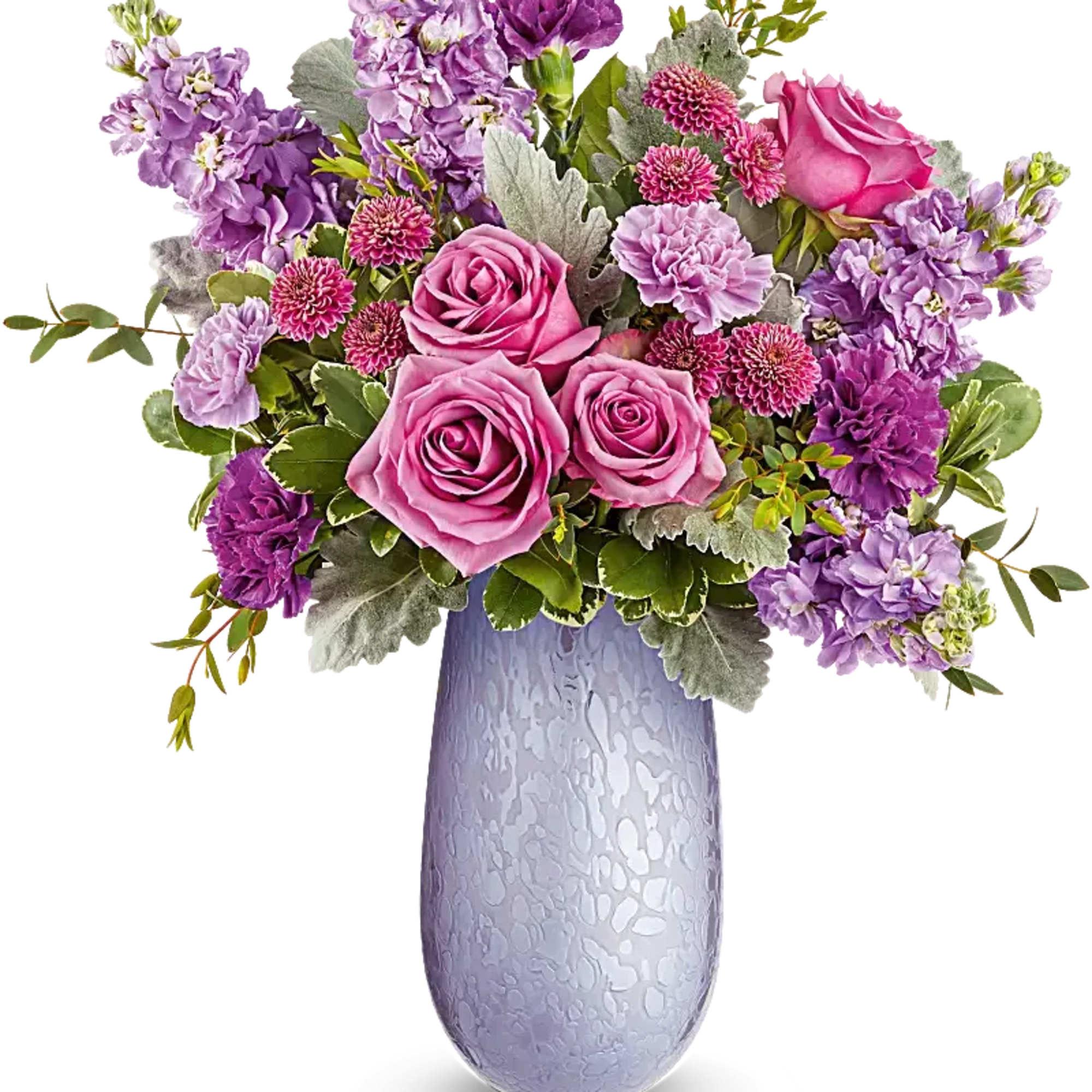 Capture Mom&#039;s heart with Teleflora&#039;s Vivi vase, crafted from hand-blown art glass