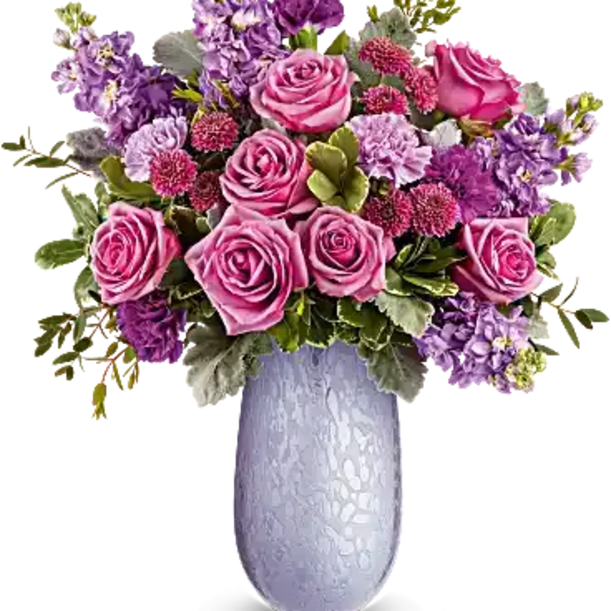 Capture Mom&#039;s heart with Teleflora&#039;s Vivi vase, crafted from hand-blown art glass